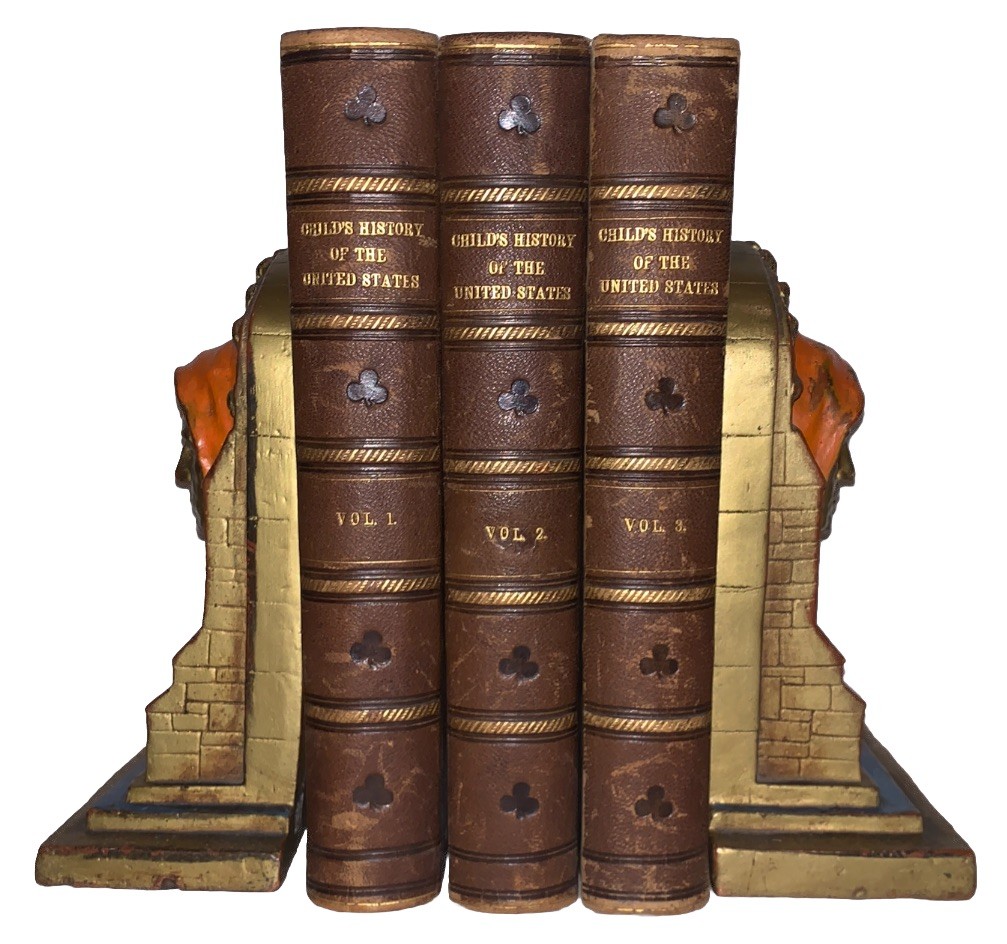1872, 1st, 3 VOL, A CHILD\'S HISTORY OF THE UNITED STATES, by JOHN GILMARY SHEA