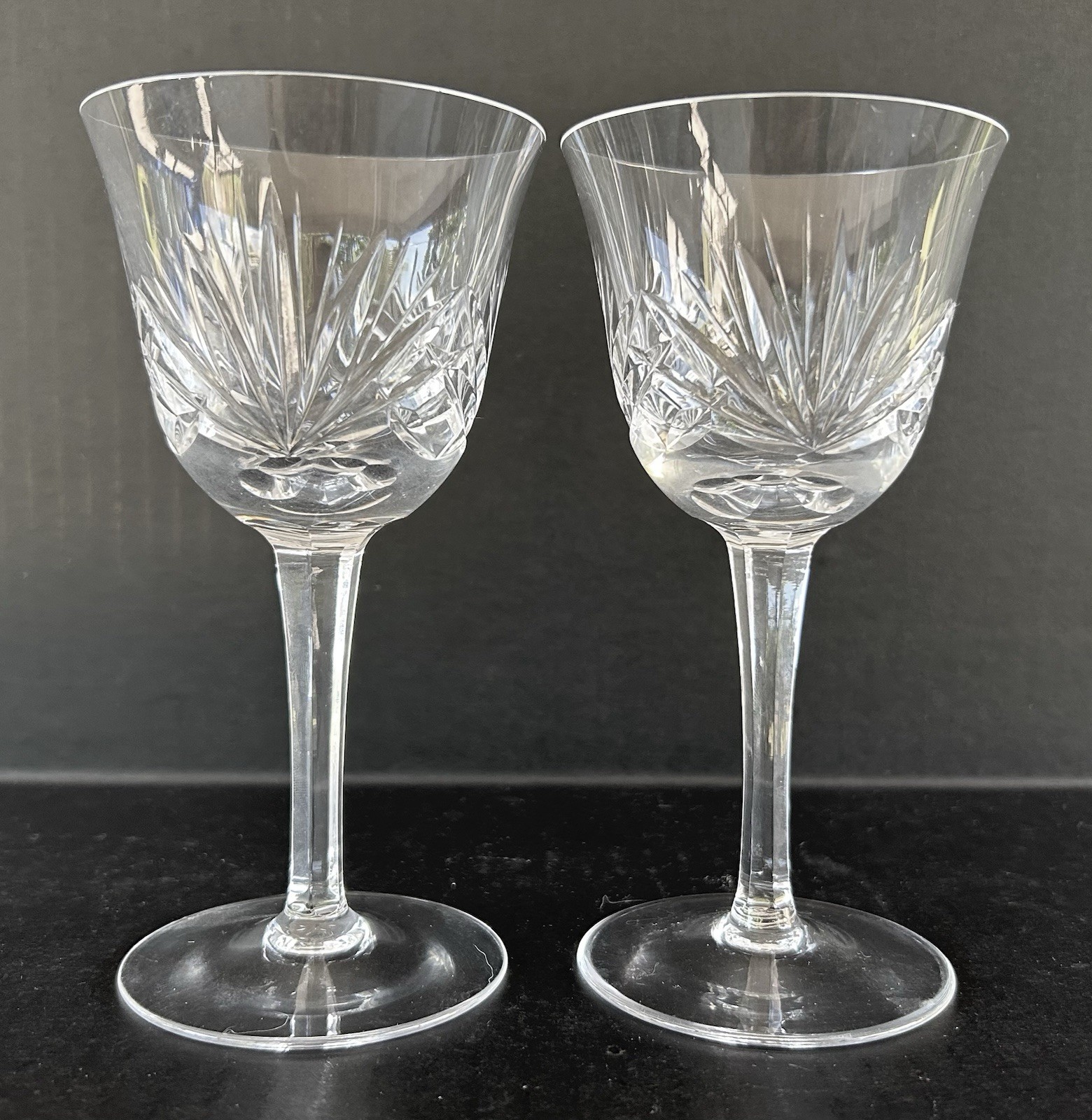 Gorham Crystal Cherrywood Claret Wine Glasses 6 1/4\