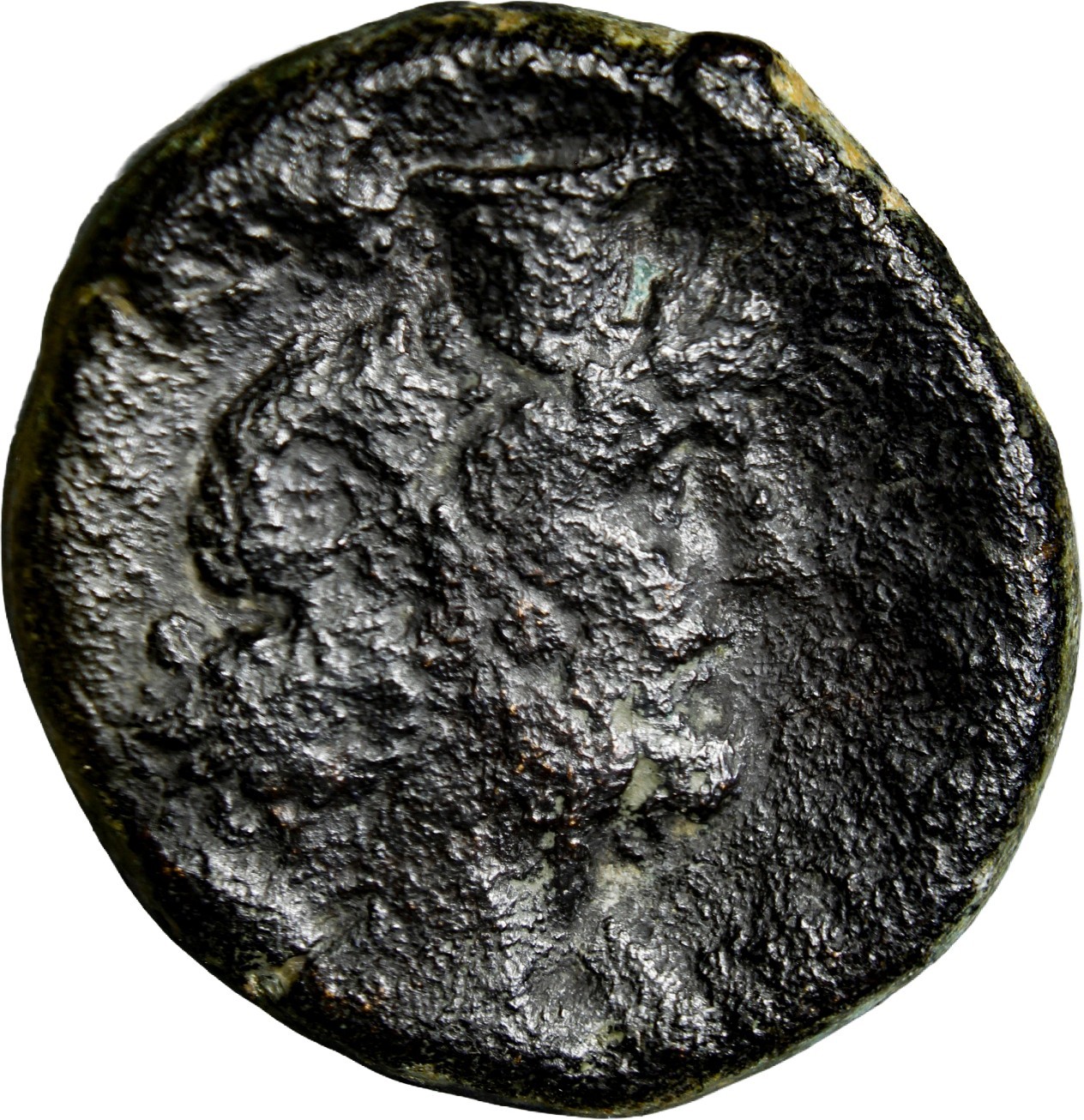 JUDAEA. Caesarea Maritima. Hadrian, 117-138. Ae Serapis Biblical Coin wCOA