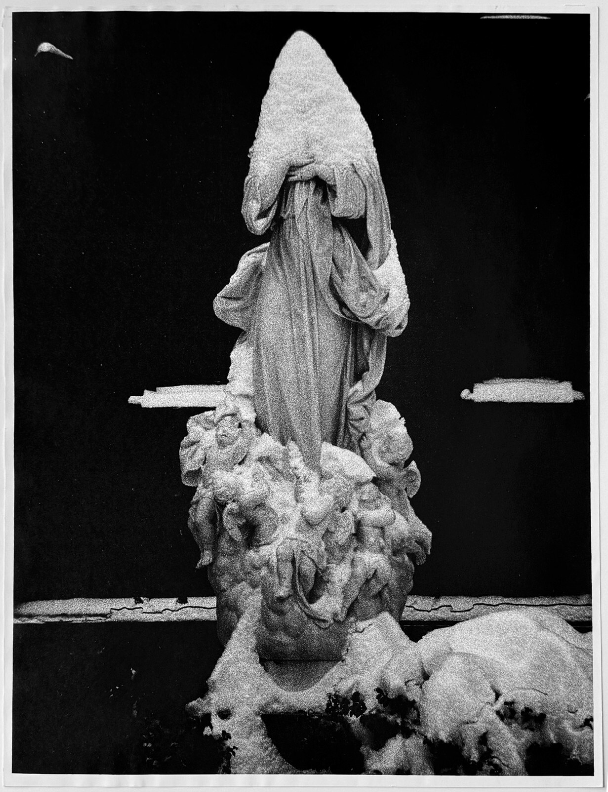 Walter Silver Sculpture Under Snow 1974 Signed/D Gelatin Silver Print Unframed