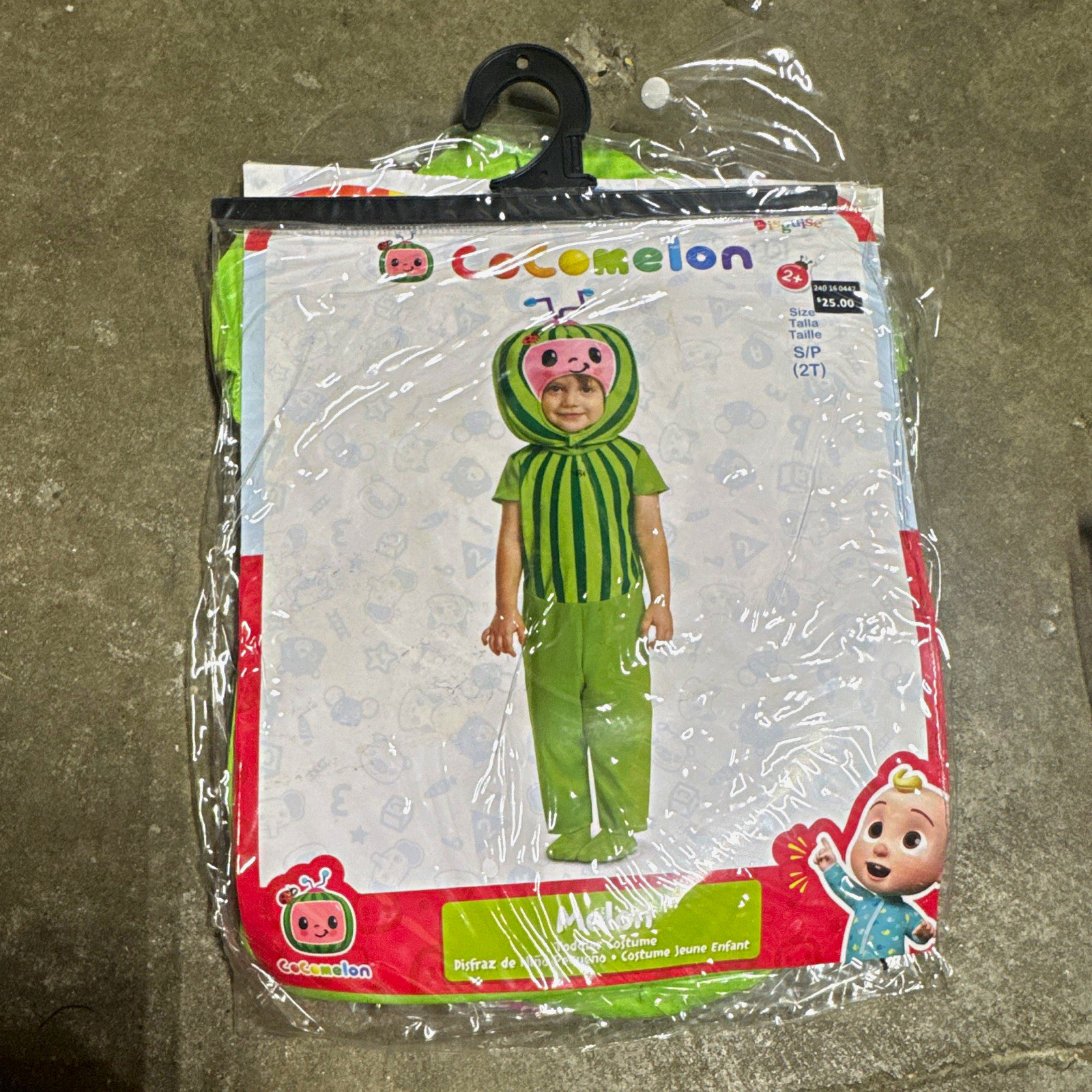 Disguise CoComelon Toddler Costume 2T Green Pink Hooded Polyester Outfit