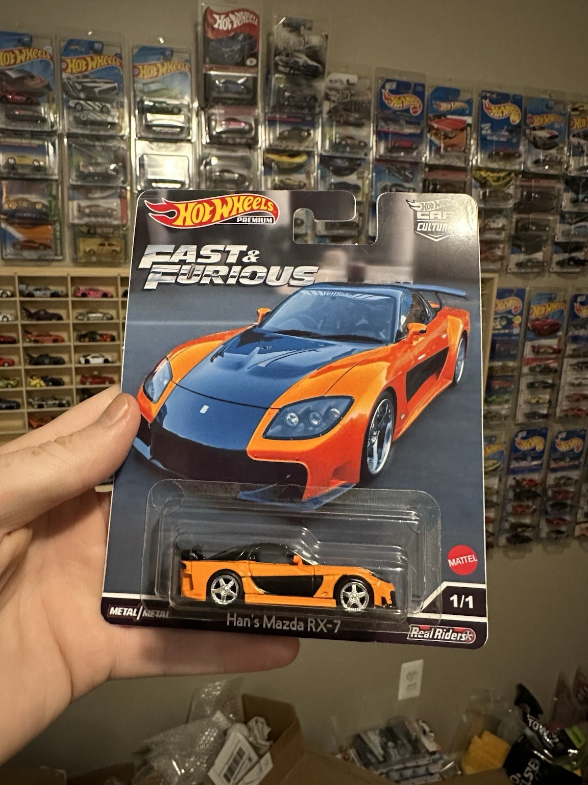 Hot Wheels Premium CUSTOM Fast Furious Tokyo Drift Hans Mazda Rx7 VeilSide 1/64