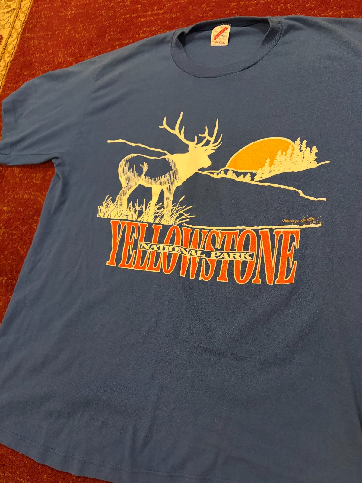 Vintage 1990 Yellowstone Nature Shirt Single Stitch T-Shirt Adult XL JERZEES