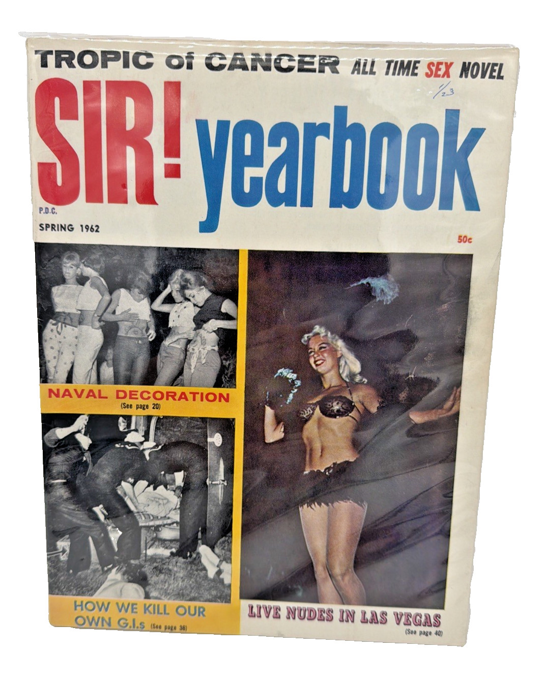 1962 SIR Yearbook Magazine Spring Las Vegas Nudes Military Vintage Men\'s Pulp