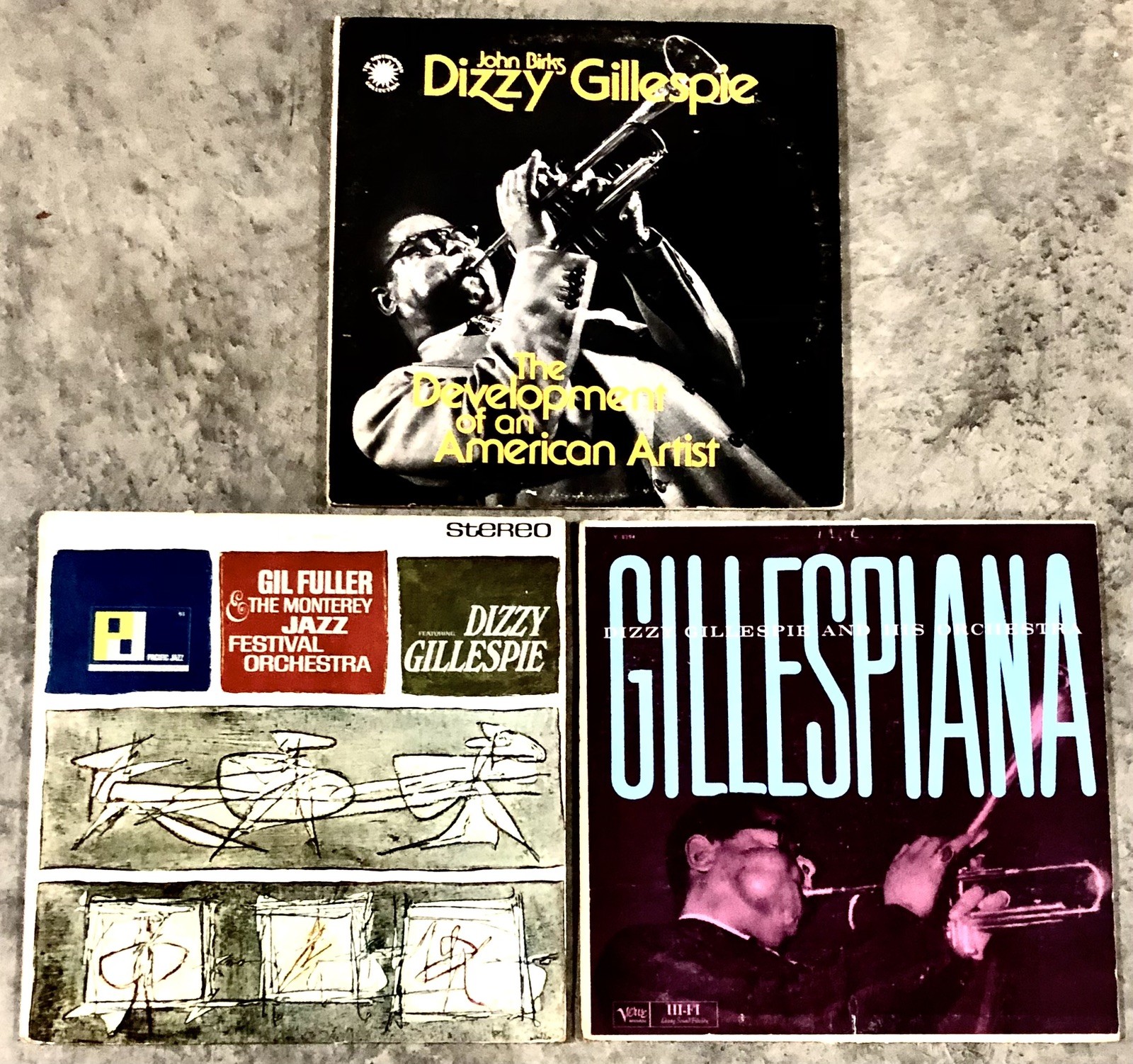 DIZZY GILLESPIE : LOT OF 3 : VINYL LP’S