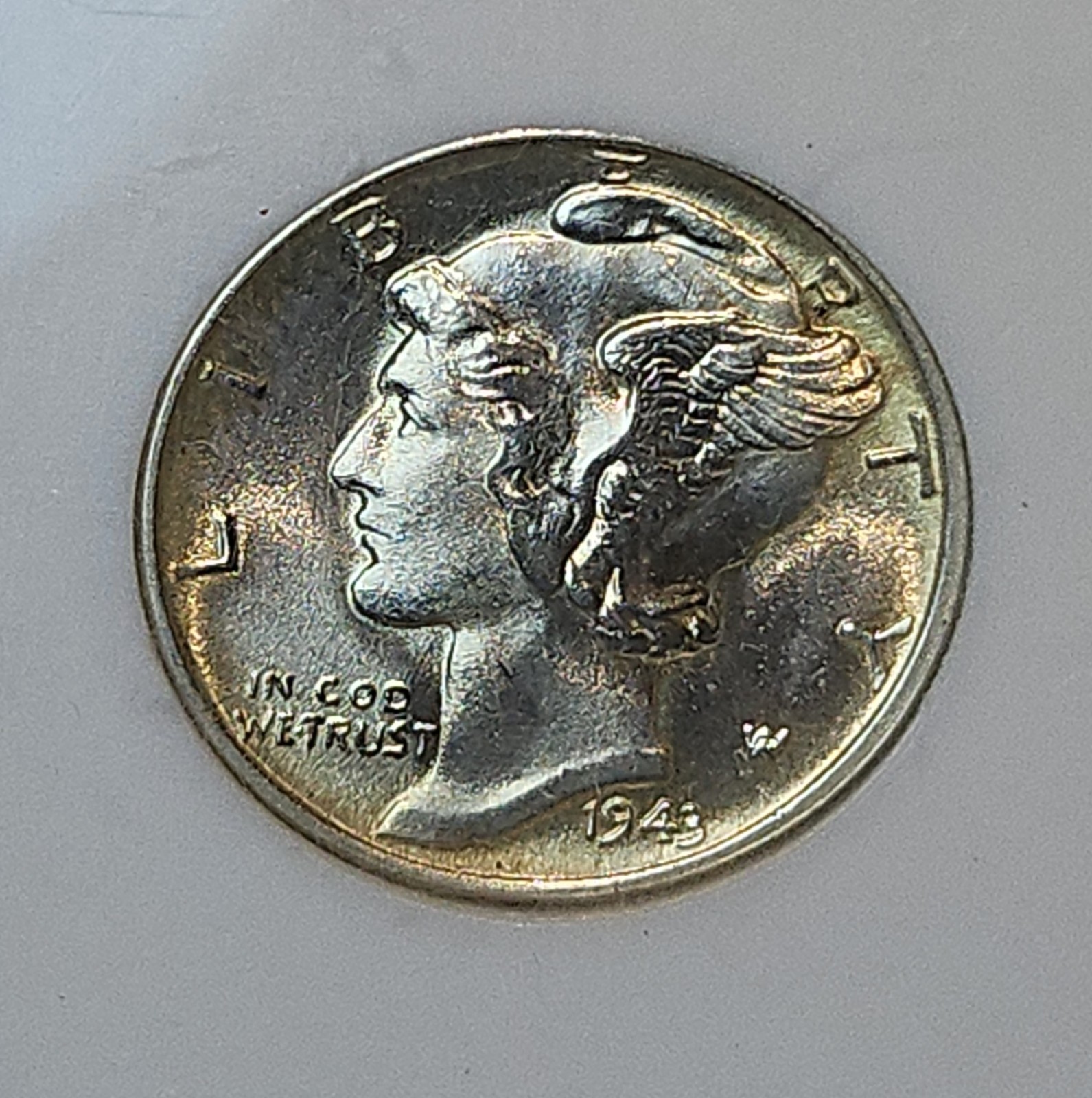 1943-P Mercury Dime  MS68 Toned 