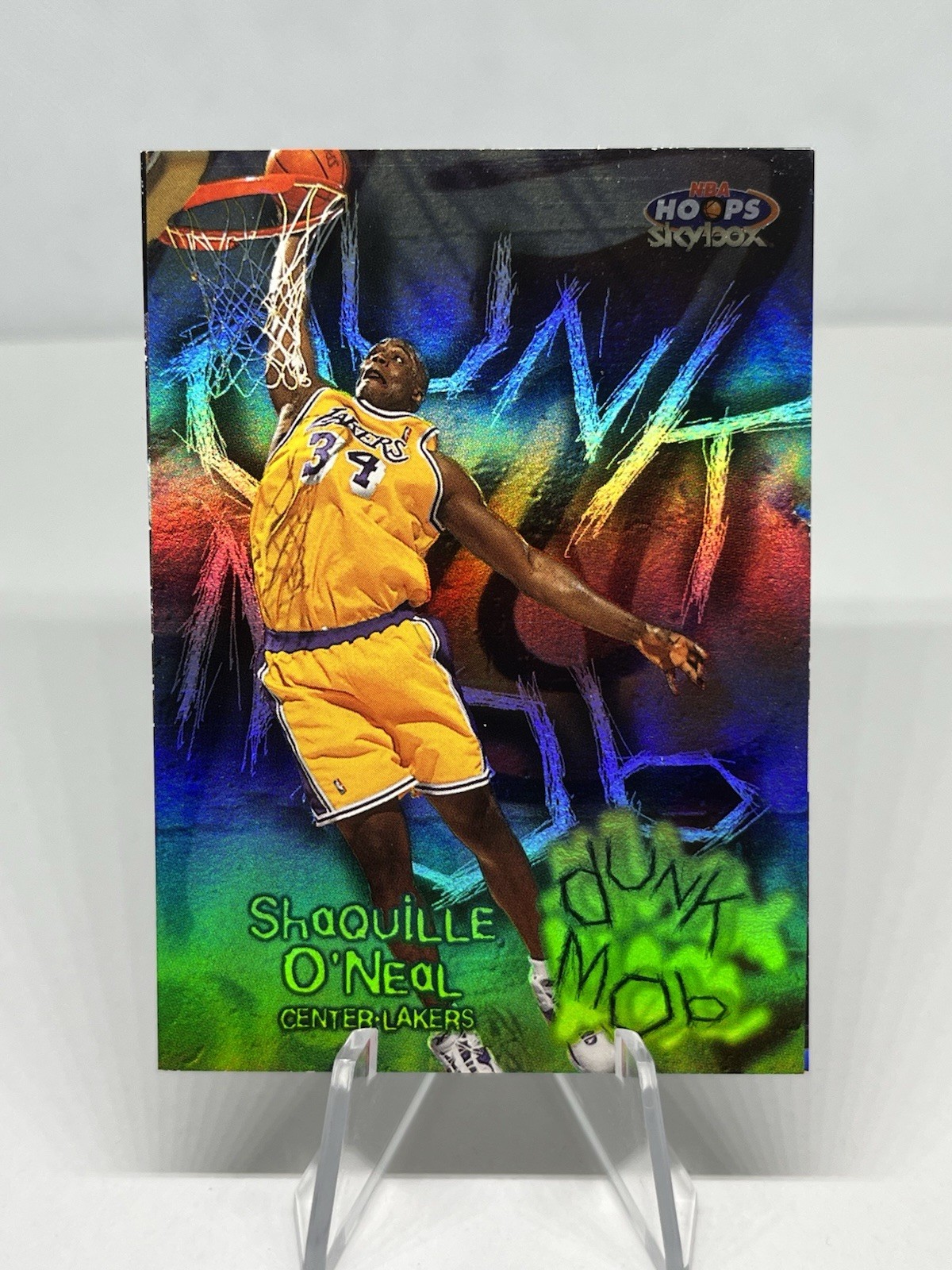 1999-00 Skybox NBA Hoops Dunk Mob Shaquille O’Neal #DM1 Lakers Card Read 1999-00 Skybox NBA Hoops Dunk Mob Shaquille O’Neal #DM1 Lakers Card Read