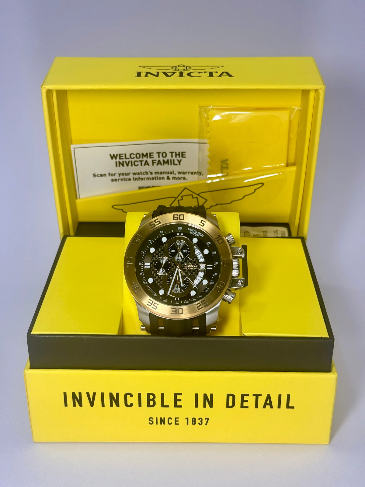 19253 Invicta I Force 51mm Stainless Steel Black Dial Chronograph Watch