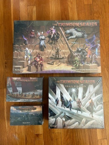 Gloomhaven Crimson Scales  +Trail of Ashes  RARE + ALL Minis ALL-IN SHRINK NEW