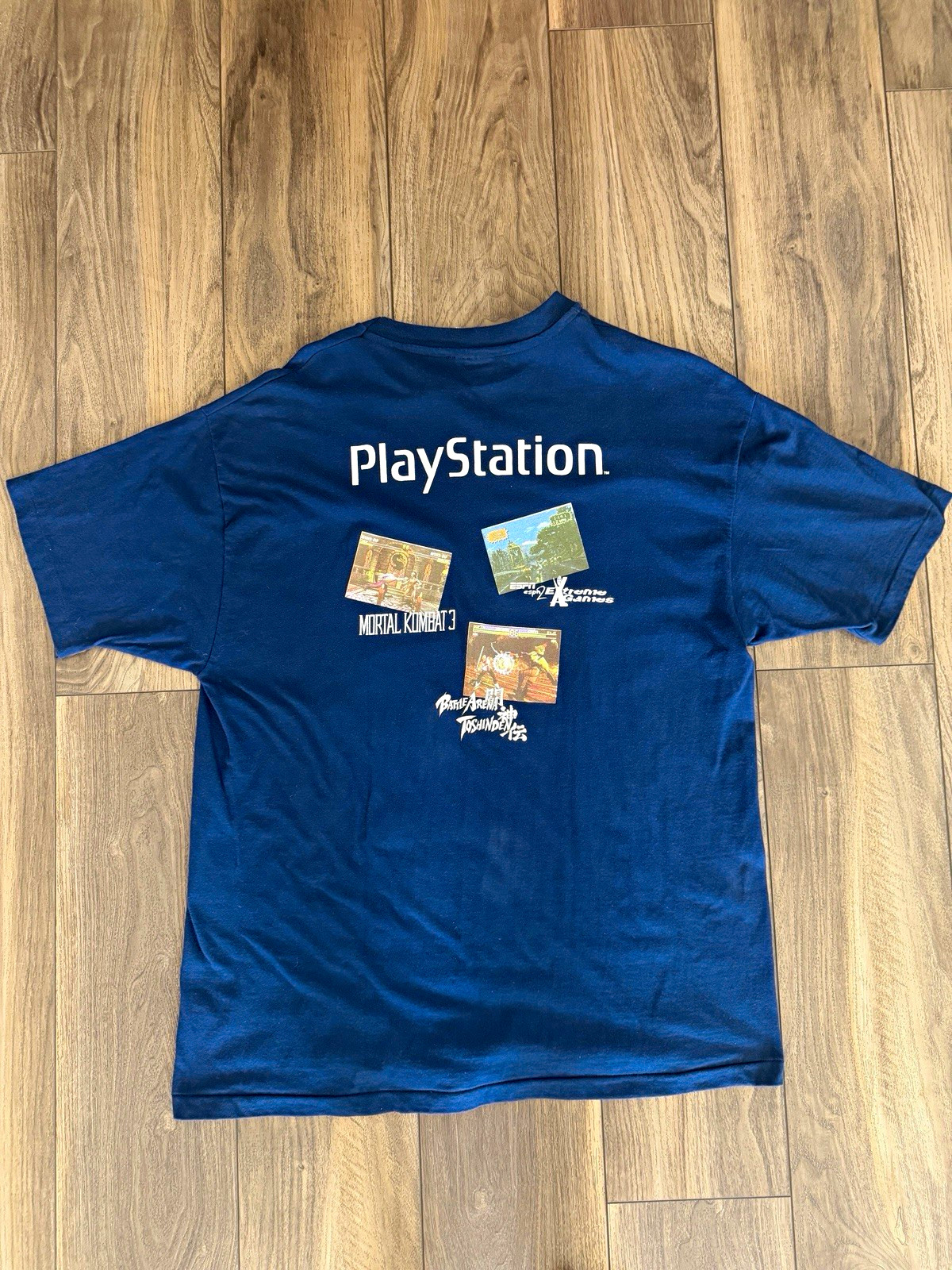 VTG PlayStation Launch Promo Tee 1995 Single Stitch XL Hanes Beefy Mortal Kombat