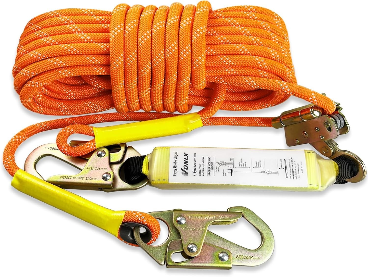 Versatile 50FT Fall Protection Rope for Inspections, Rescues, and Tree Climbing Versatile 50FT Fall Protection Rope for Inspections, Rescues, and Tree Climbing