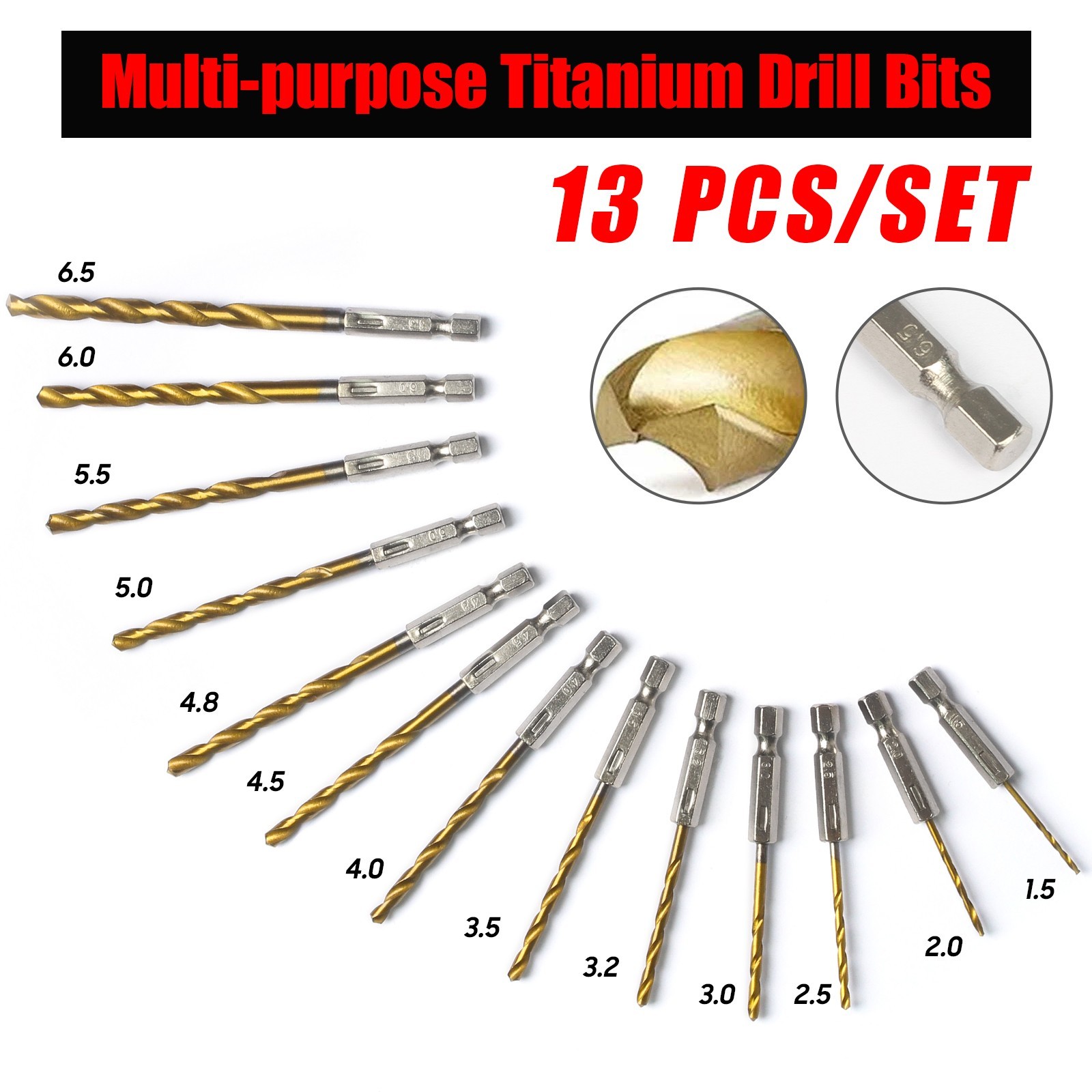 13PCS 1/4\