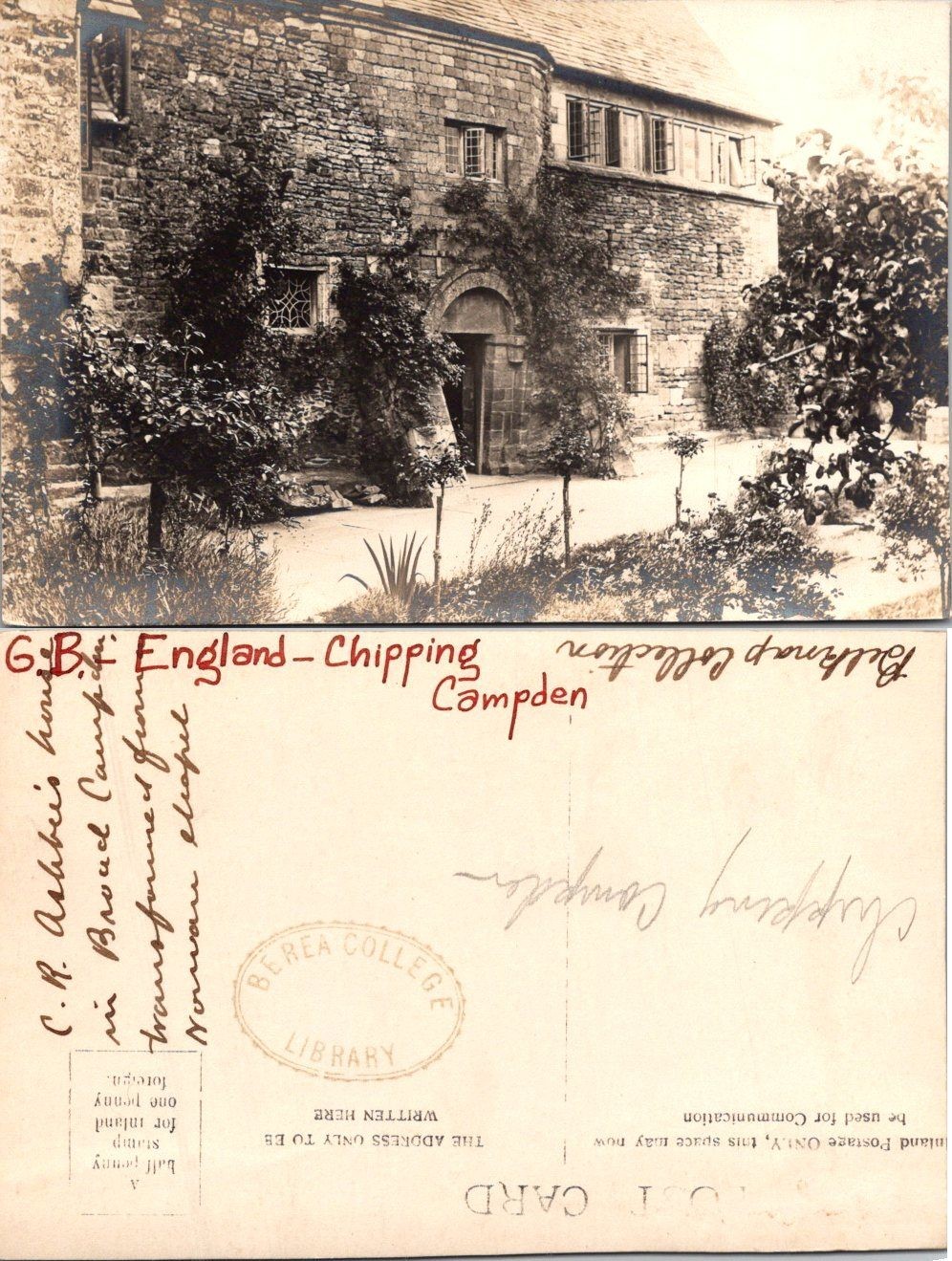 Chipping Campden England Real Photo Postcard Vintage Unposted Handwritten Chipping Campden England Real Photo Postcard Vintage Unposted Handwritten