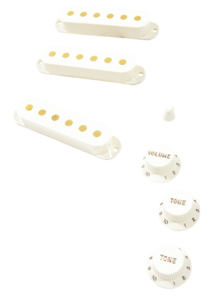 Genuine Fender Pure Vintage \'60s Stratocaster/Strat Accessory Kit, VINTAGE WHITE