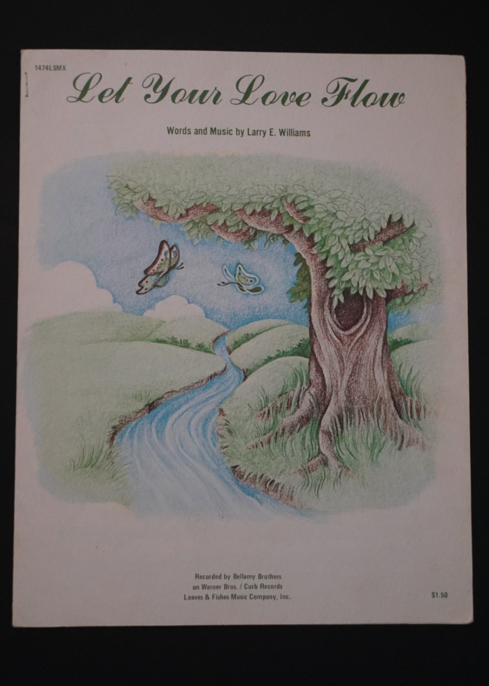 VTG 1975 BELLAMY BROTHERS LET YOUR LOVE FLOW SHEET MUSIC VTG 1975 BELLAMY BROTHERS LET YOUR LOVE FLOW SHEET MUSIC