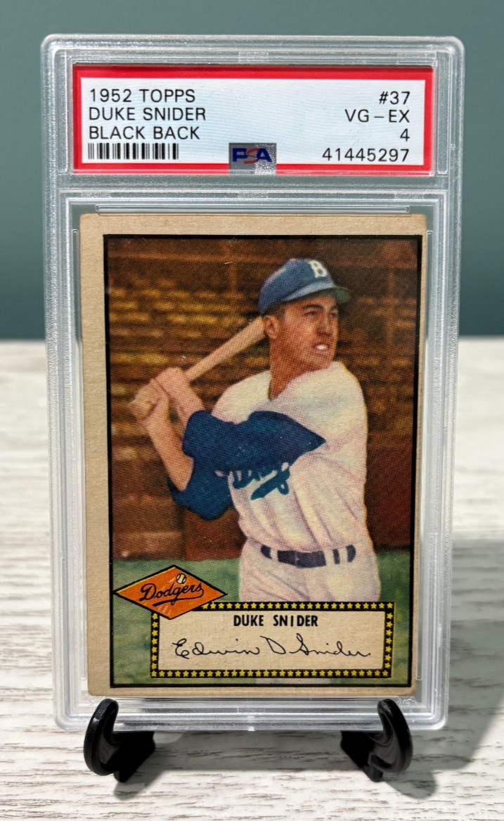 Duke Snider 1952 Topps #37 BLACK BACK PSA 4 VG-EX - DODGERS Duke Snider 1952 Topps #37 BLACK BACK PSA 4 VG-EX - DODGERS