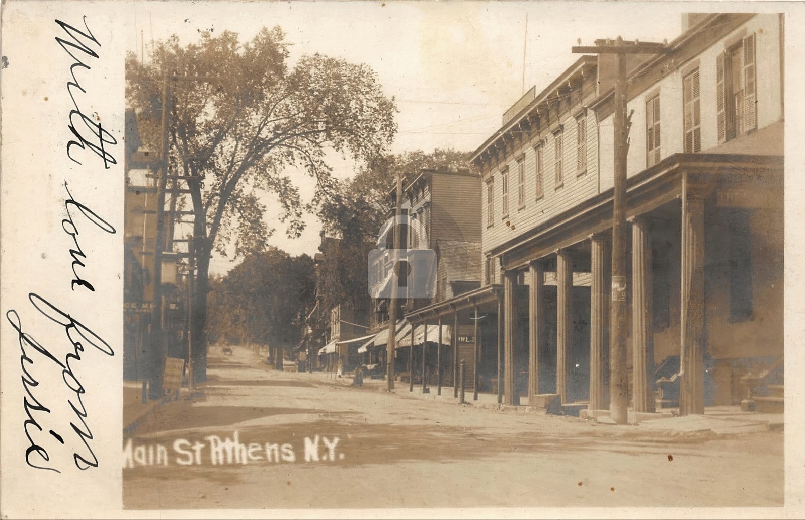 Athens New York c1910 Main Street Stores RPPC Photo Postcard COPY