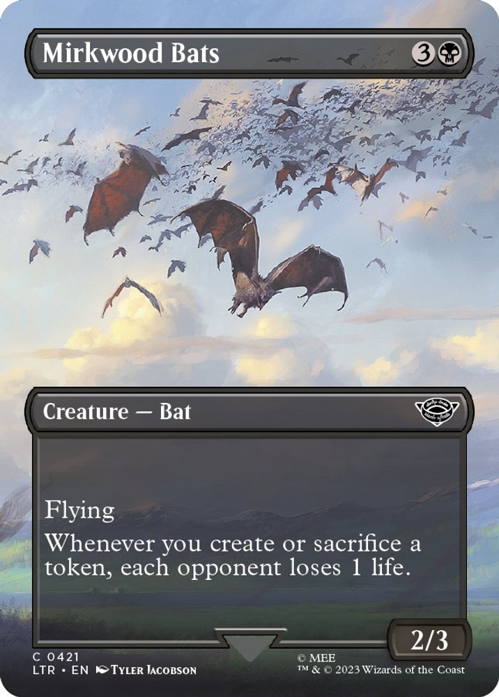Mirkwood Bats (Borderless) - 421 - NM - The Lord of the Rings: Tales of Middl...