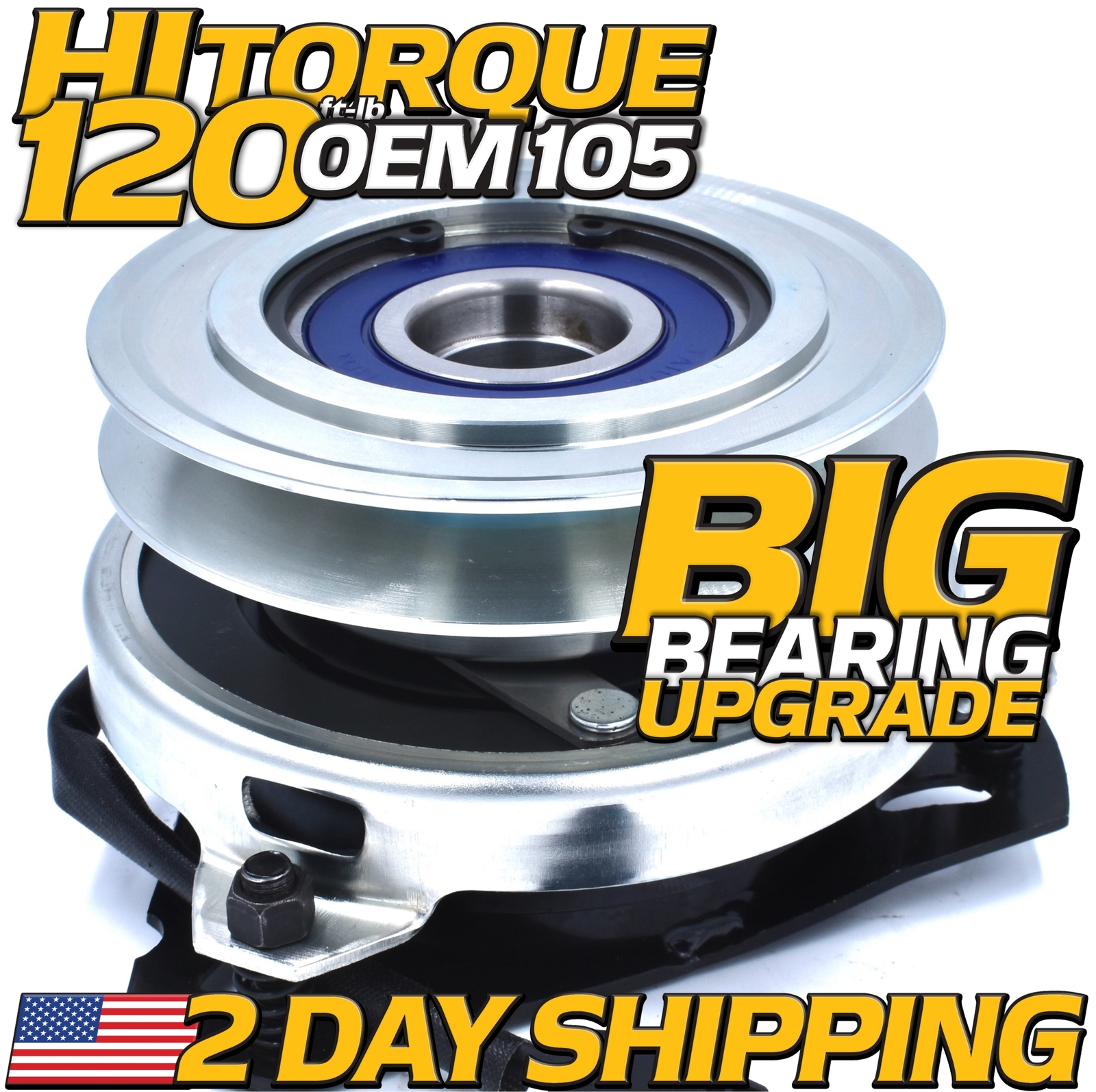HiTorque BIGBearing PTO Clutch fits AYP Husqvarna Poulan Craftsman 532174509
