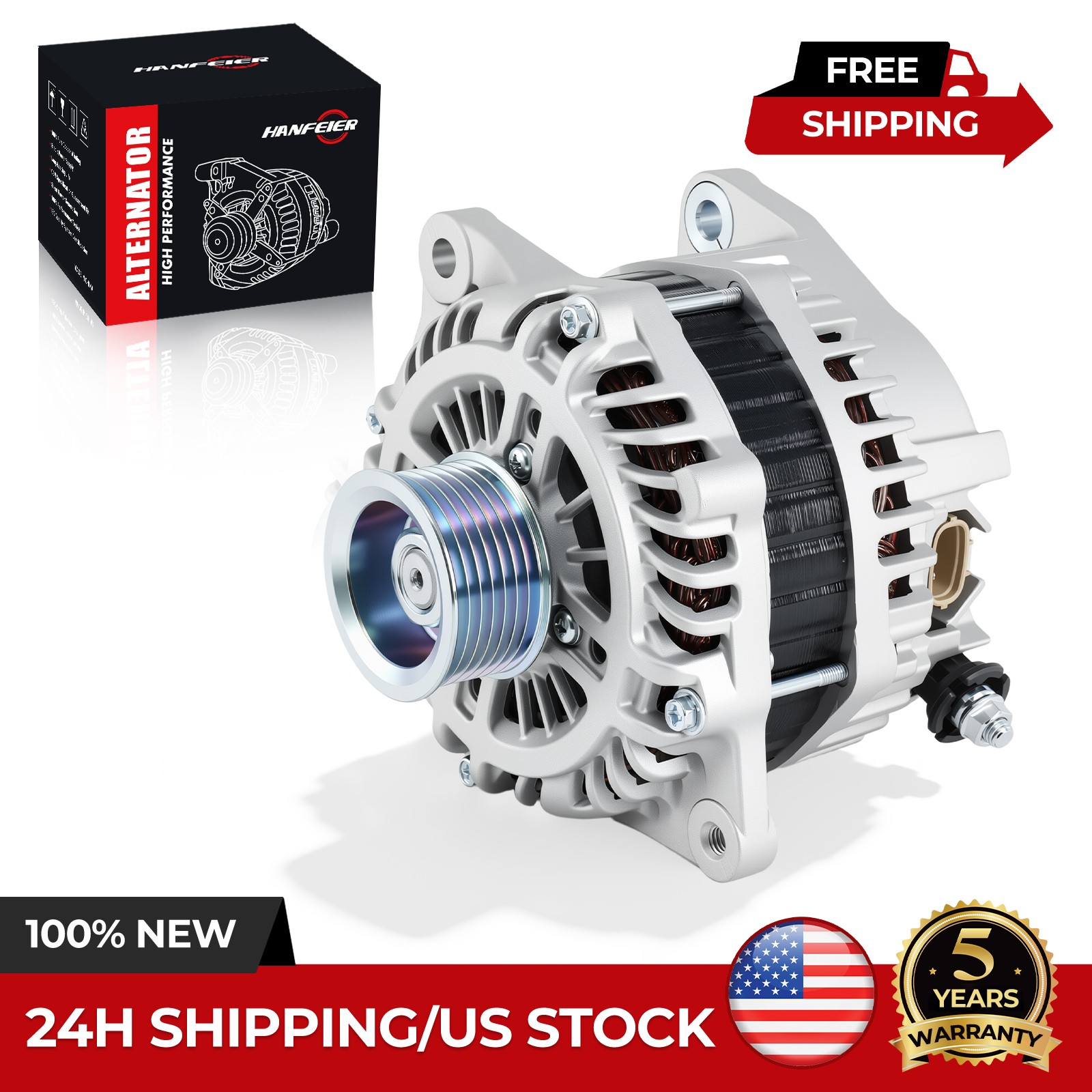 Alternator 130A 12V CW 7 for Nissan Maxima 3.5L 2009-2014 2016-2018 23100-1AA1A