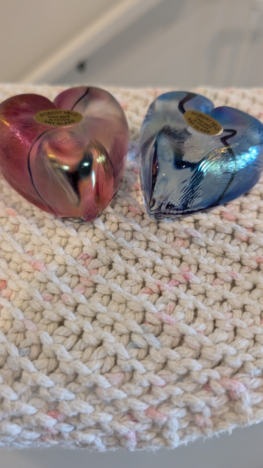 COUPLES ART-HEART SHAPED GLASS \
