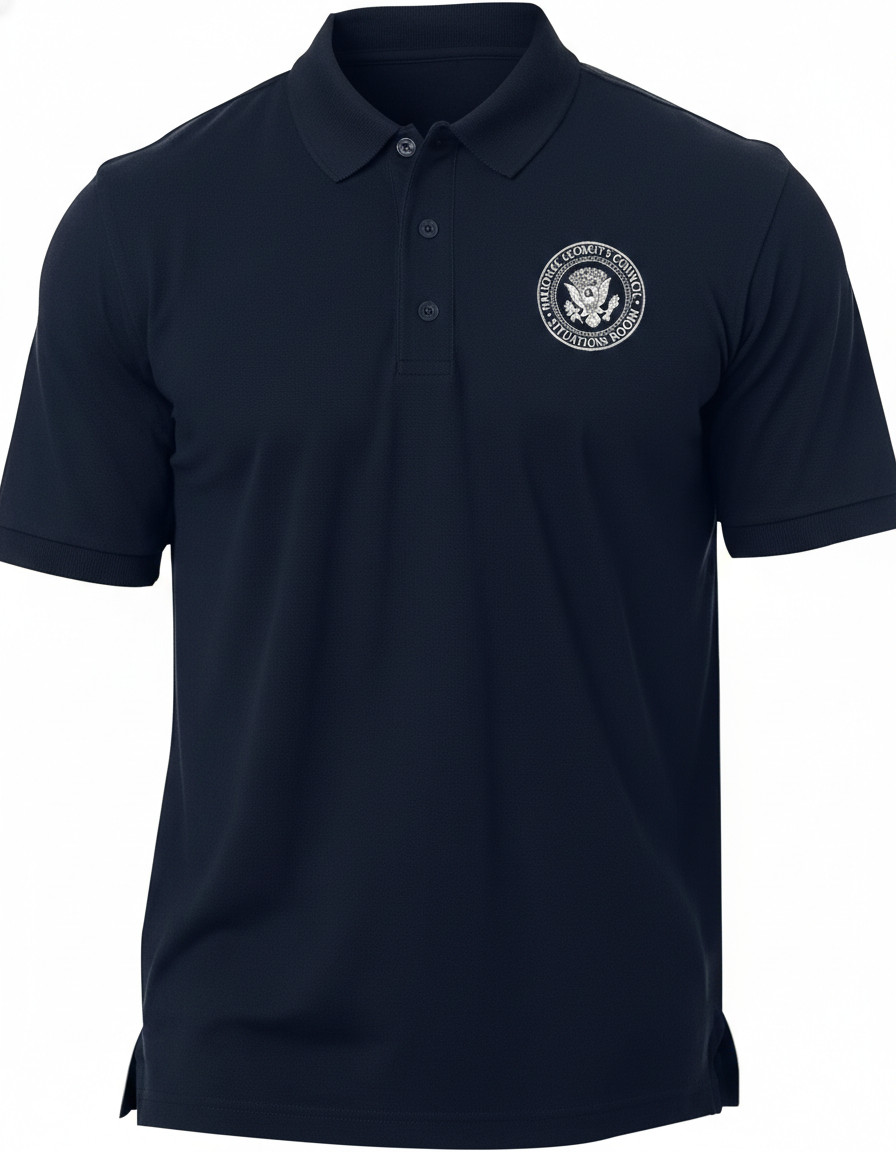 National Security Council VVIP Polo T Shirt Mens Navy Blue Situation Room NSC