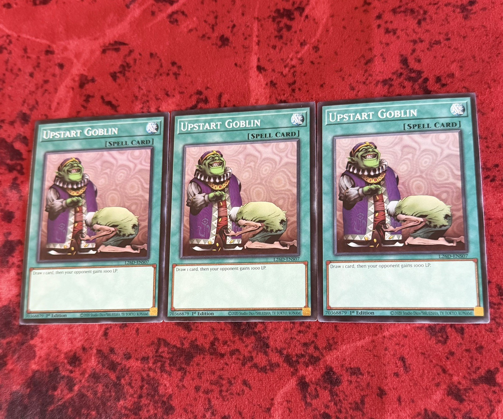 3x Upstart Goblin Playset Yu-Gi-Oh Common Legendary Modern Deck L2ZD-ENS07