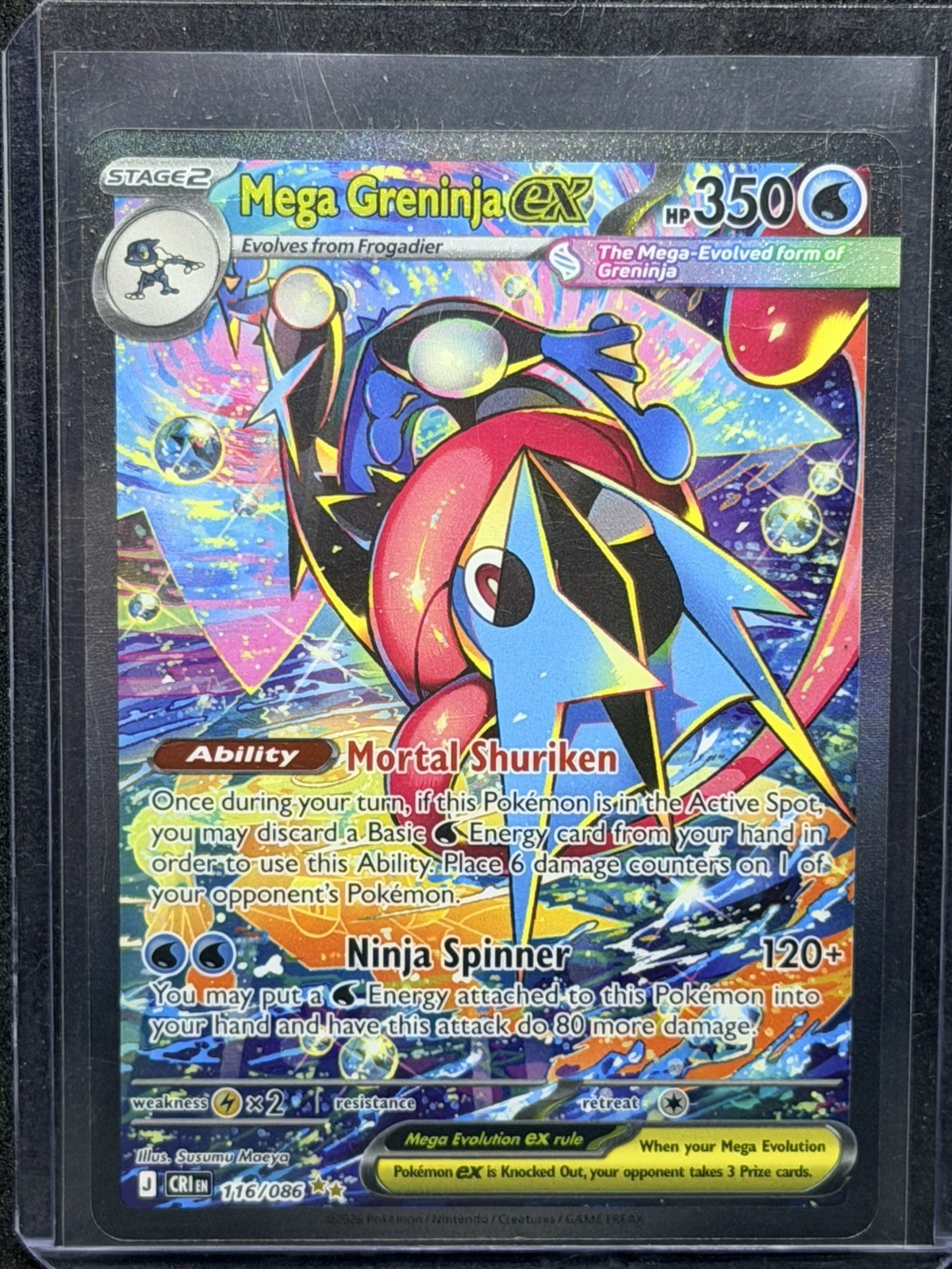 Mega Greninja ex SIR 116/086 Chaos Rising Special Illustration Rare Pokemon TCG