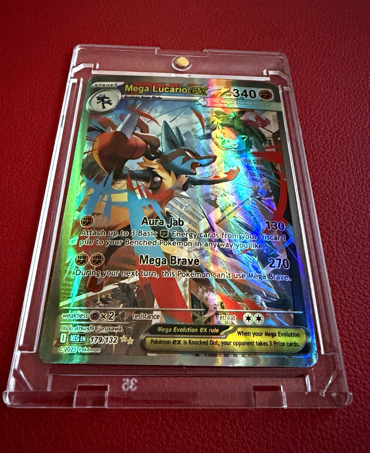 Mega Lucario ex Me01: Mega Evolution 179/132 340 HP Holo SIR English