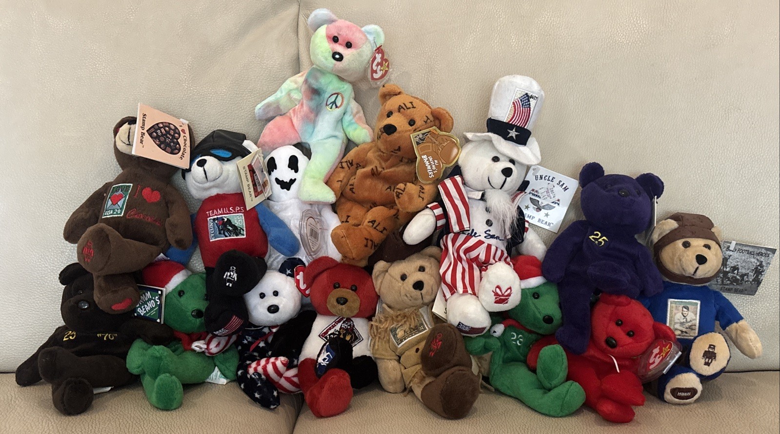 Lot of 15 Vintage Ty Beanie Babies Bears Plush Collection With Tags Lot of 15 Vintage Ty Beanie Babies Bears Plush Collection With Tags