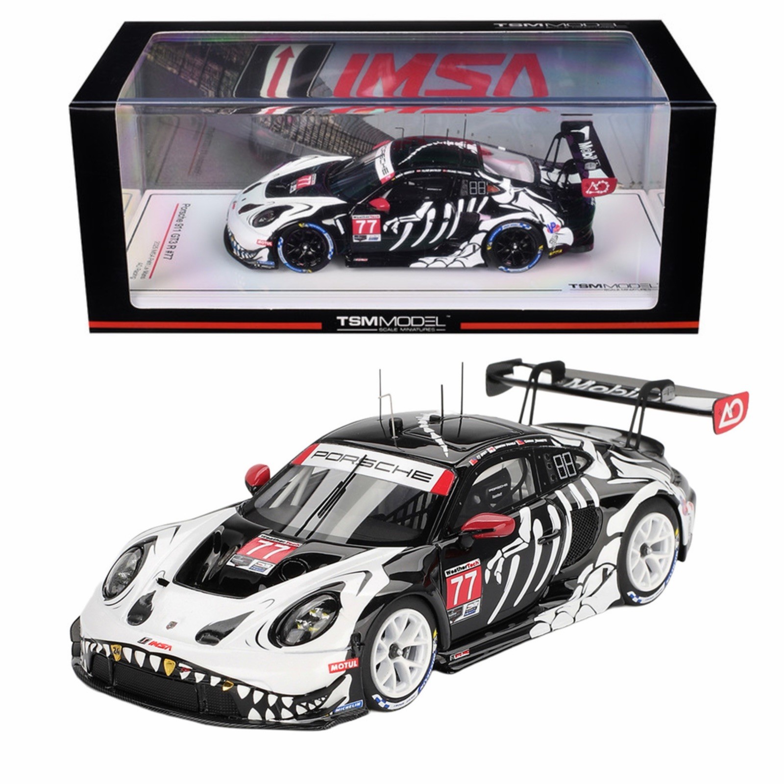 TSM Model 1/43 Porsche Skeleton REXY 911 GT3 R 77 AO Racing 2025 IMSA TSM430905