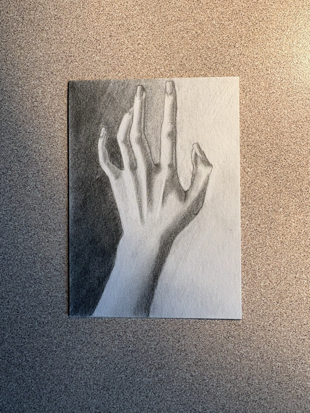 ACEO Original Graphite Drawing of Hand (2.5x3.5 inches)