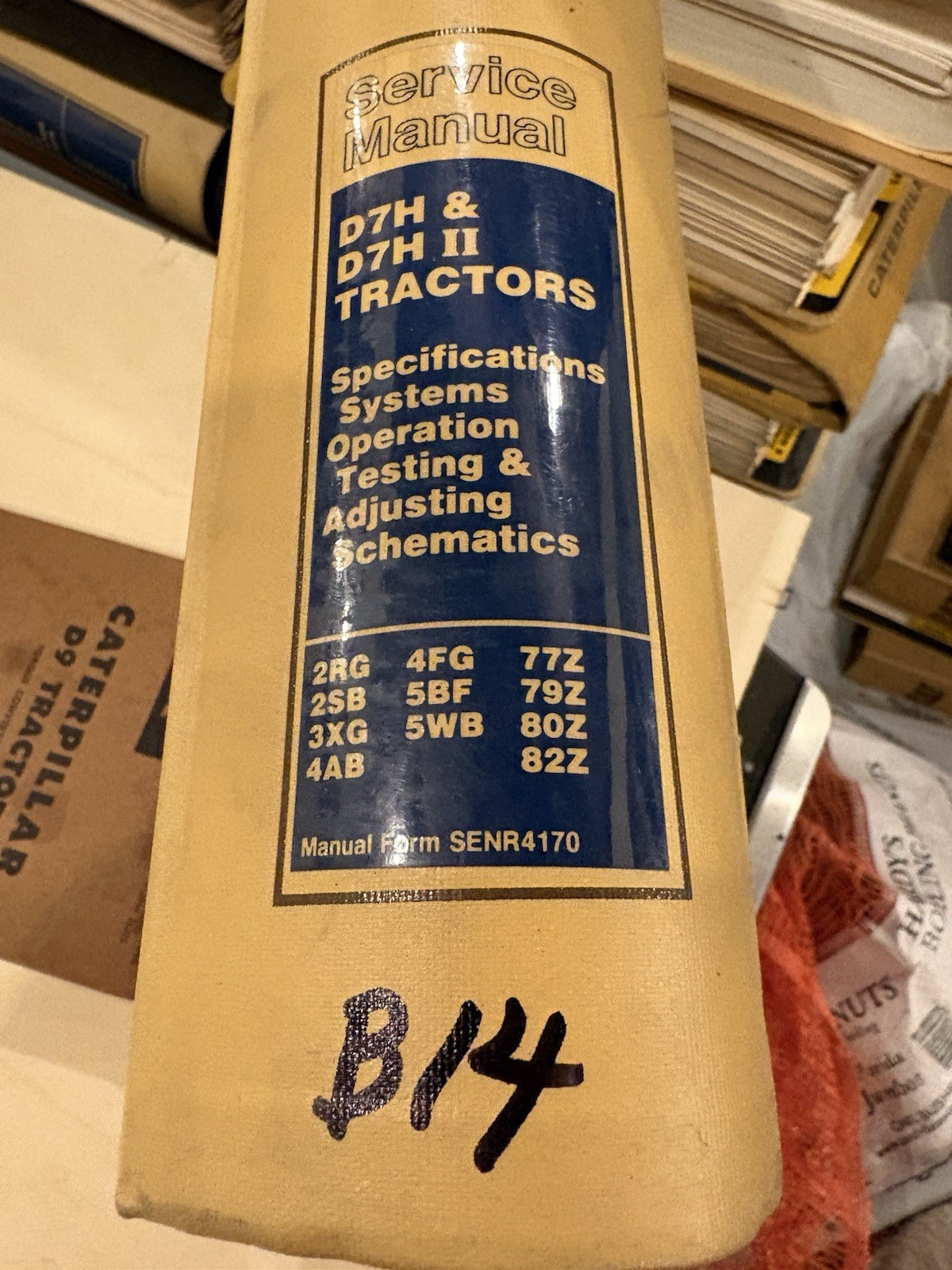 Caterpillar D7H, D7H Il Service Manual