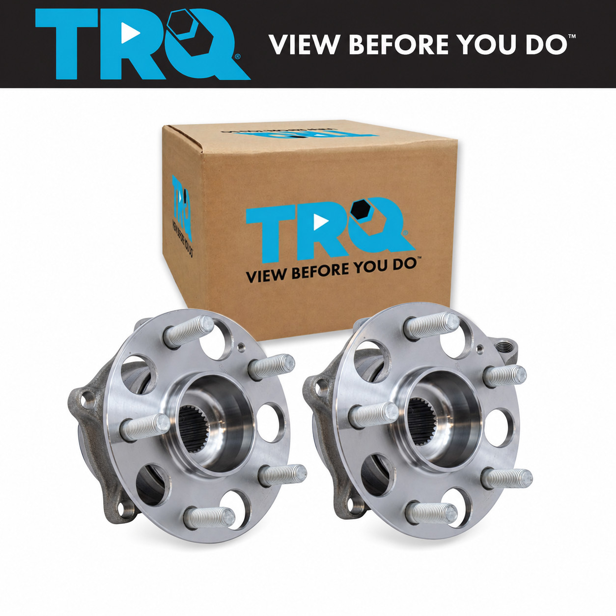 TRQ Pair Rear Wheel Hubs and Bearing Assembly 2014 2015 2016 Acura MDX AWD 4x4