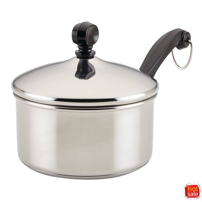 Farberware Classic 1-Qt Stainless Steel Covered Saucepan, Gas & Induction