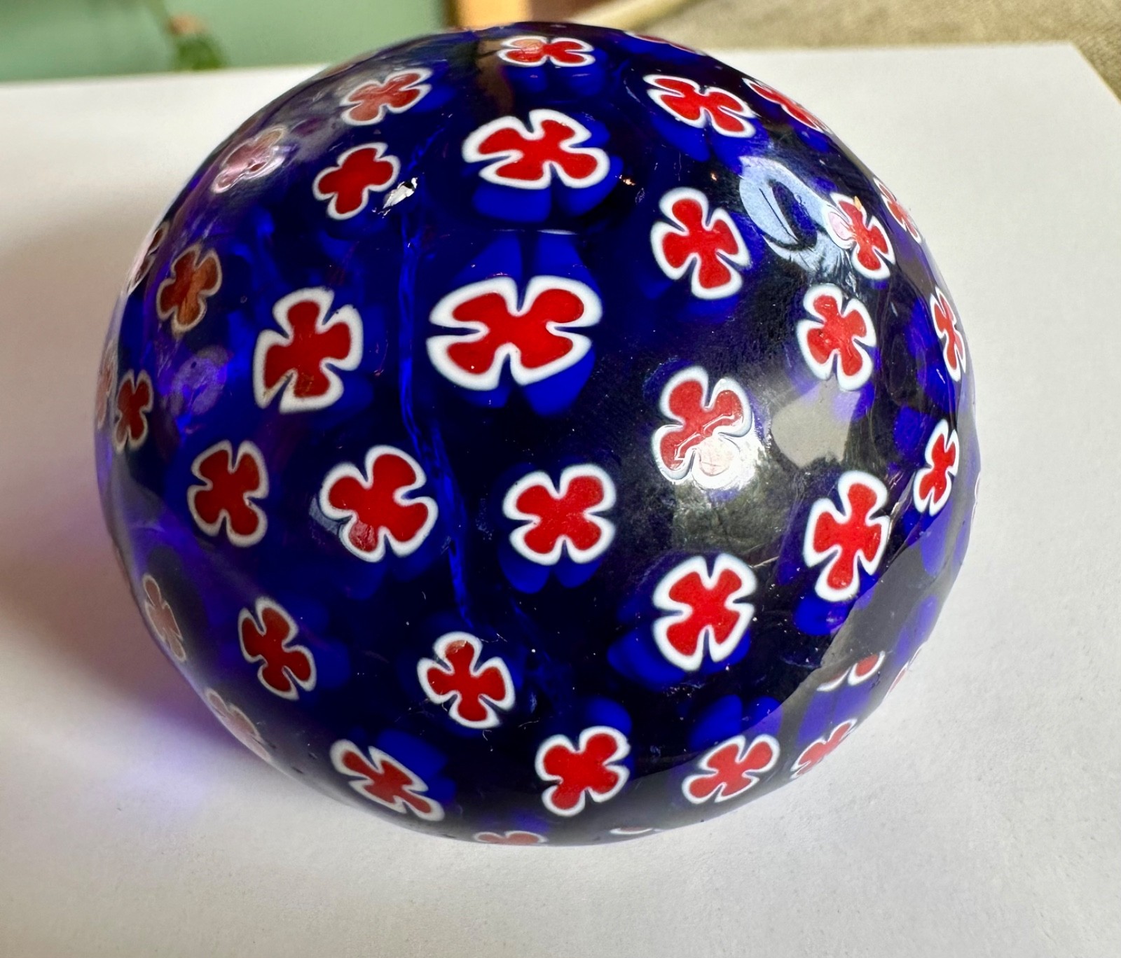 Vintage Antica Murrina Veneziana Millefiori Glass Paperweight Small 2\ Vintage Antica Murrina Veneziana Millefiori Glass Paperweight Small 2\