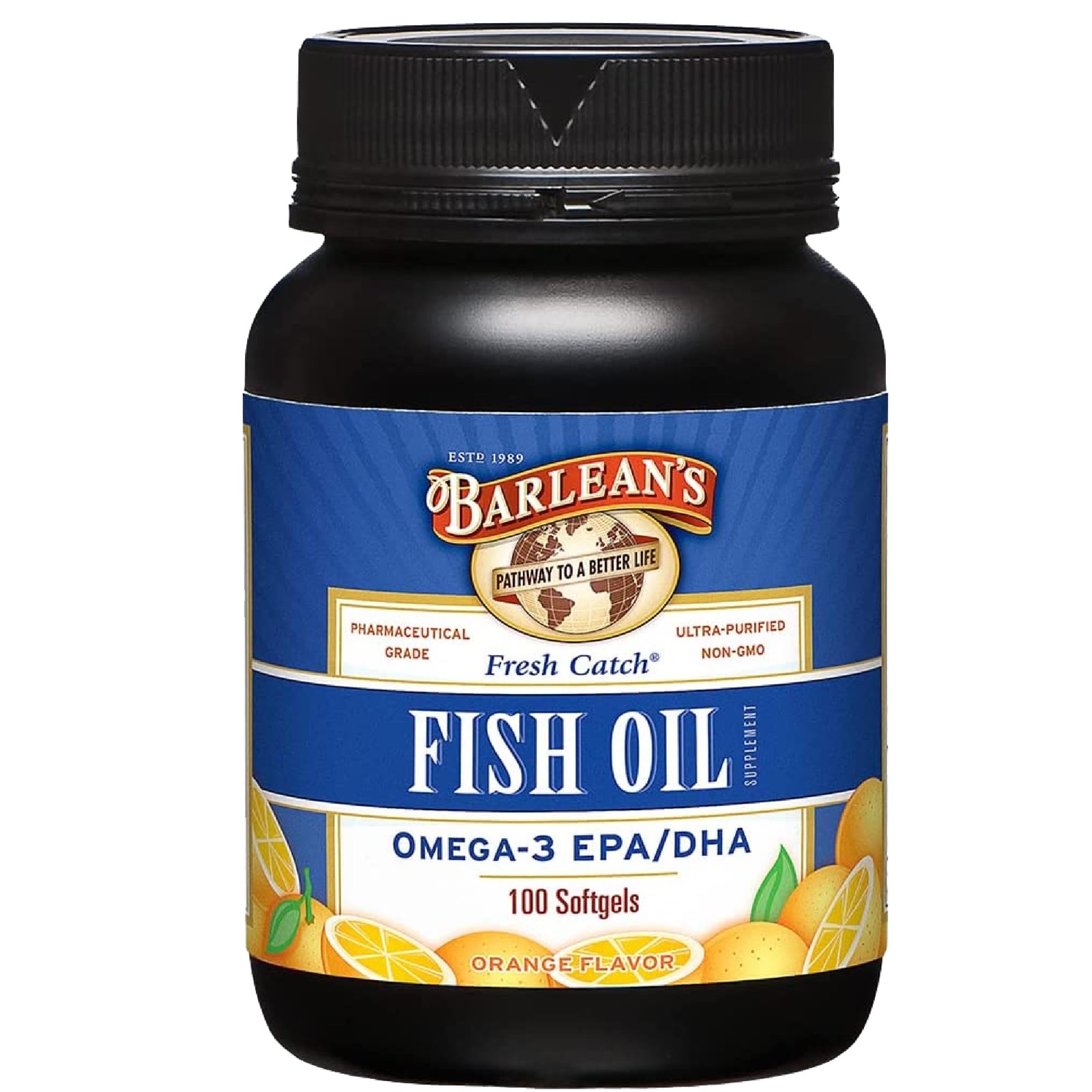 Barlean\'s Organic Oils Fresh Catch Fish Oil, 100 Softgels /1000 mg, Orange Barlean\'s Organic Oils Fresh Catch Fish Oil, 100 Softgels /1000 mg, Orange
