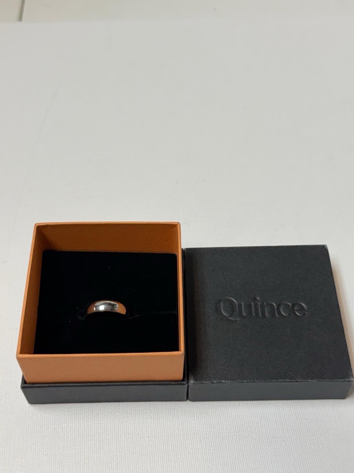Quince - Black Triton TC850Q Men Women Plain Shine  Ring Size 10