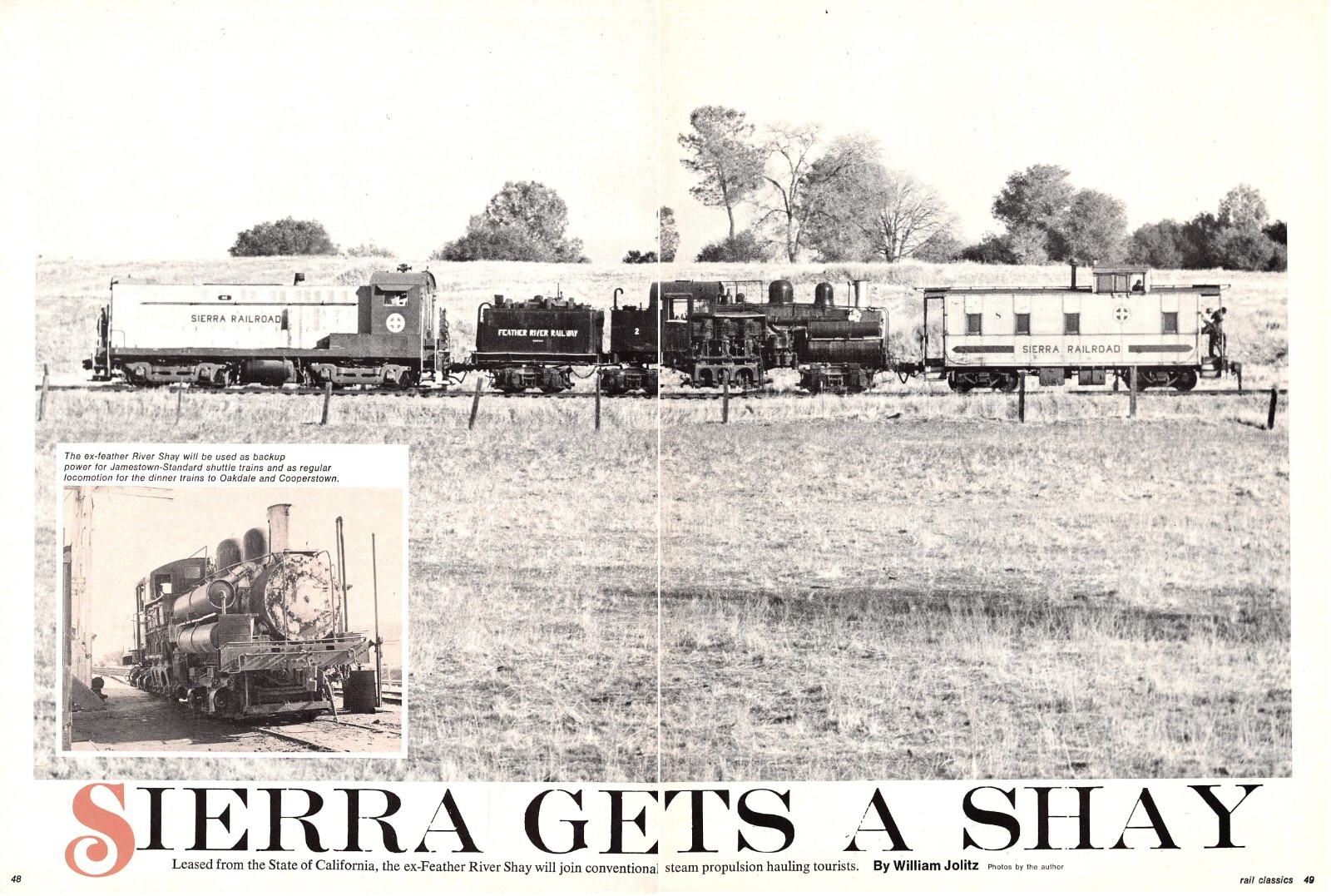 0-4-4-0 Class B Shay Locomotive Feather River Railwy Sierra Railroad Vtg Excerpt