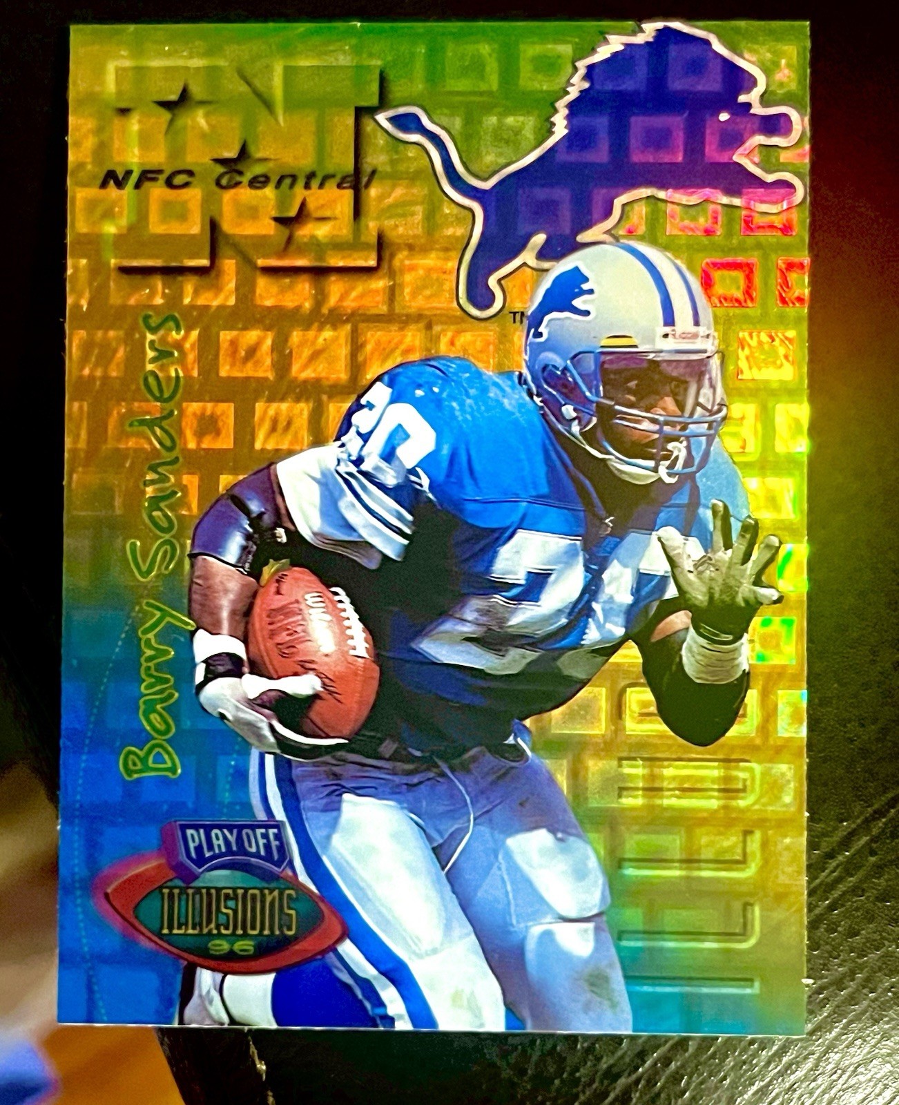1996 Playoff Illusions - Barry Sanders 🏈🐐Spectralusion Elite PANDORA PRIZM🔥📈 1996 Playoff Illusions - Barry Sanders 🏈🐐Spectralusion Elite PANDORA PRIZM🔥📈