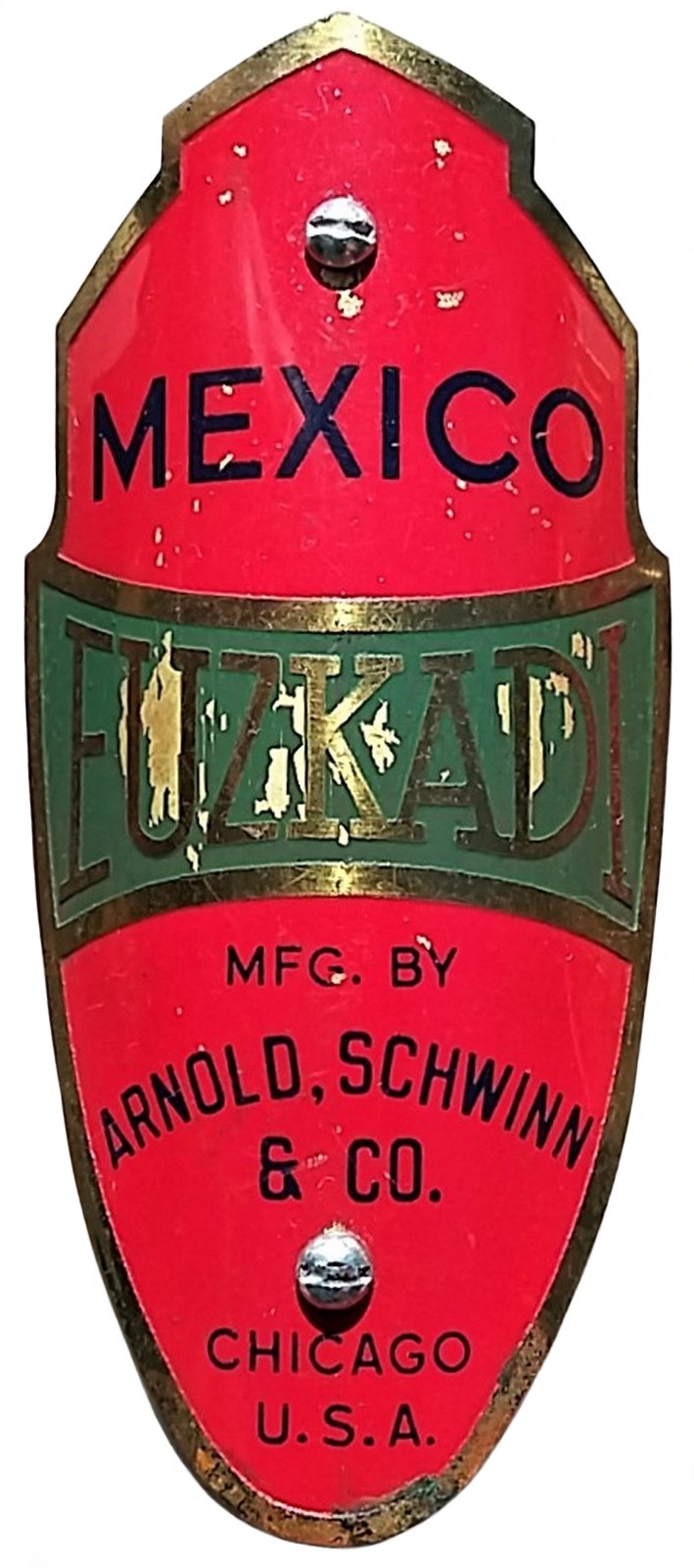 Euzkadi Arnold Schwinn & Company head badge