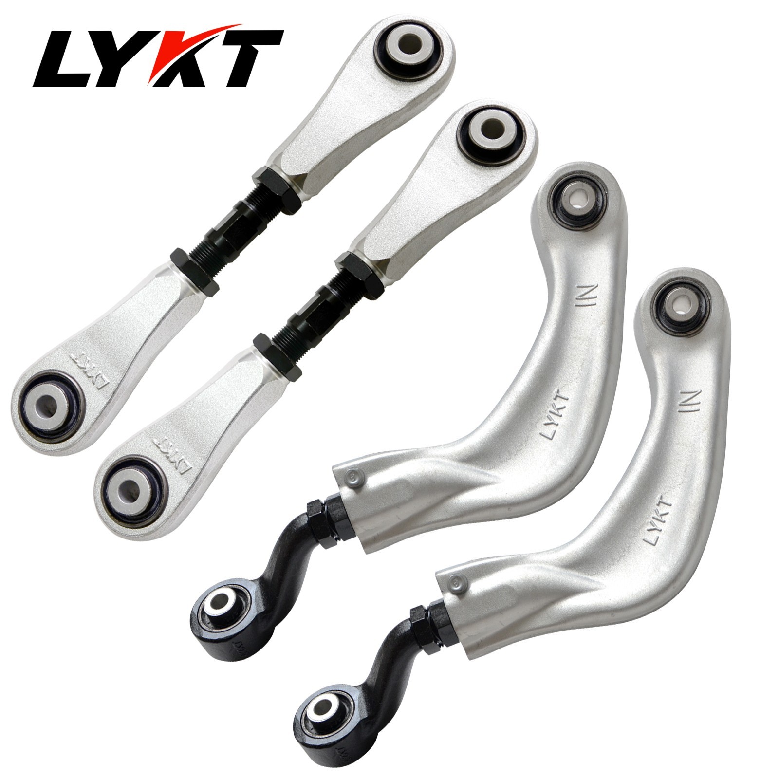 LYKT 4pcs Adjustable Rear Camber&Toe Kit for Audi A、S、Q5、RS5/7、SQ5&Porsche Macan