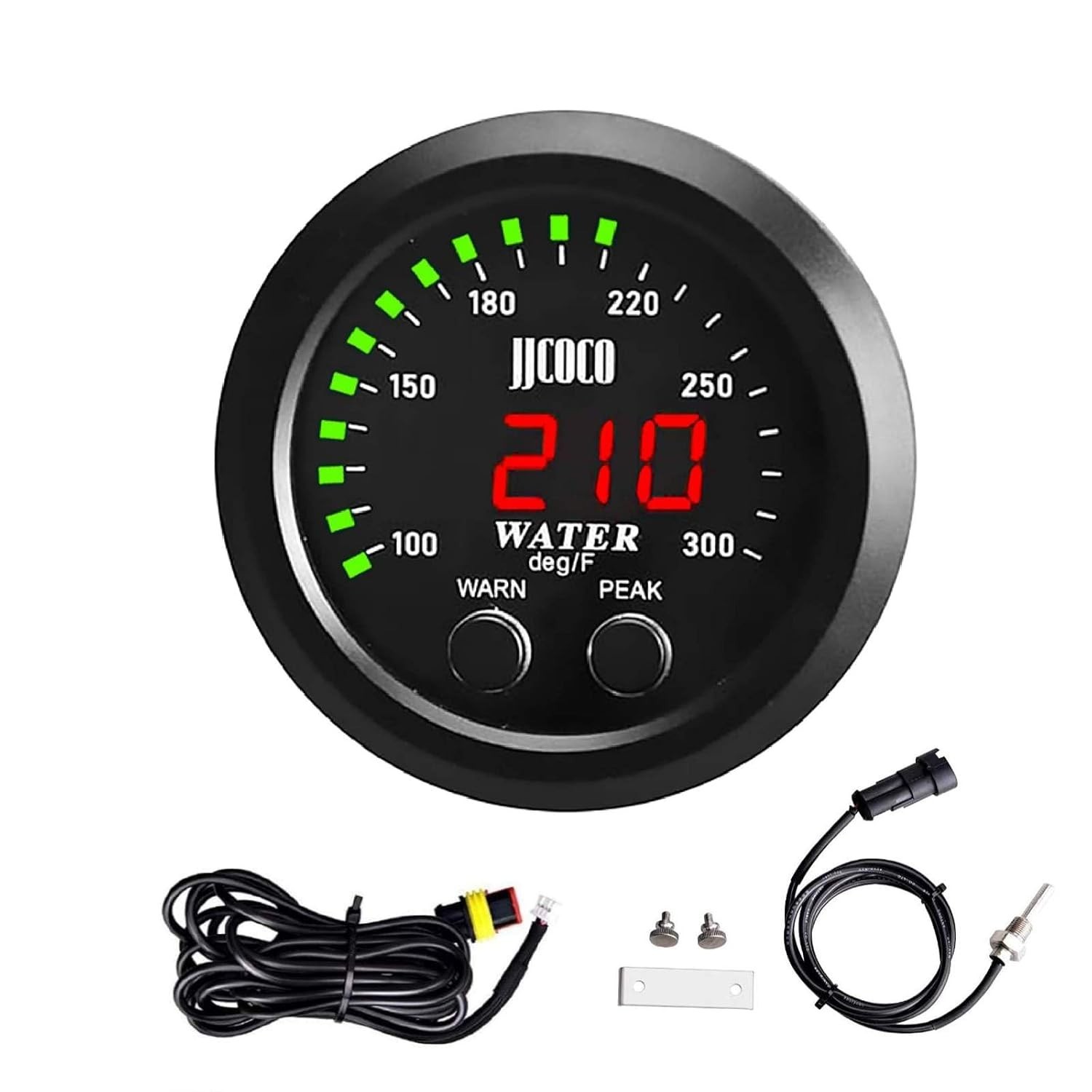 Universal 52mm Water Temperature Gauge with Alarm and 1/8 Npt Sensor Car Digital