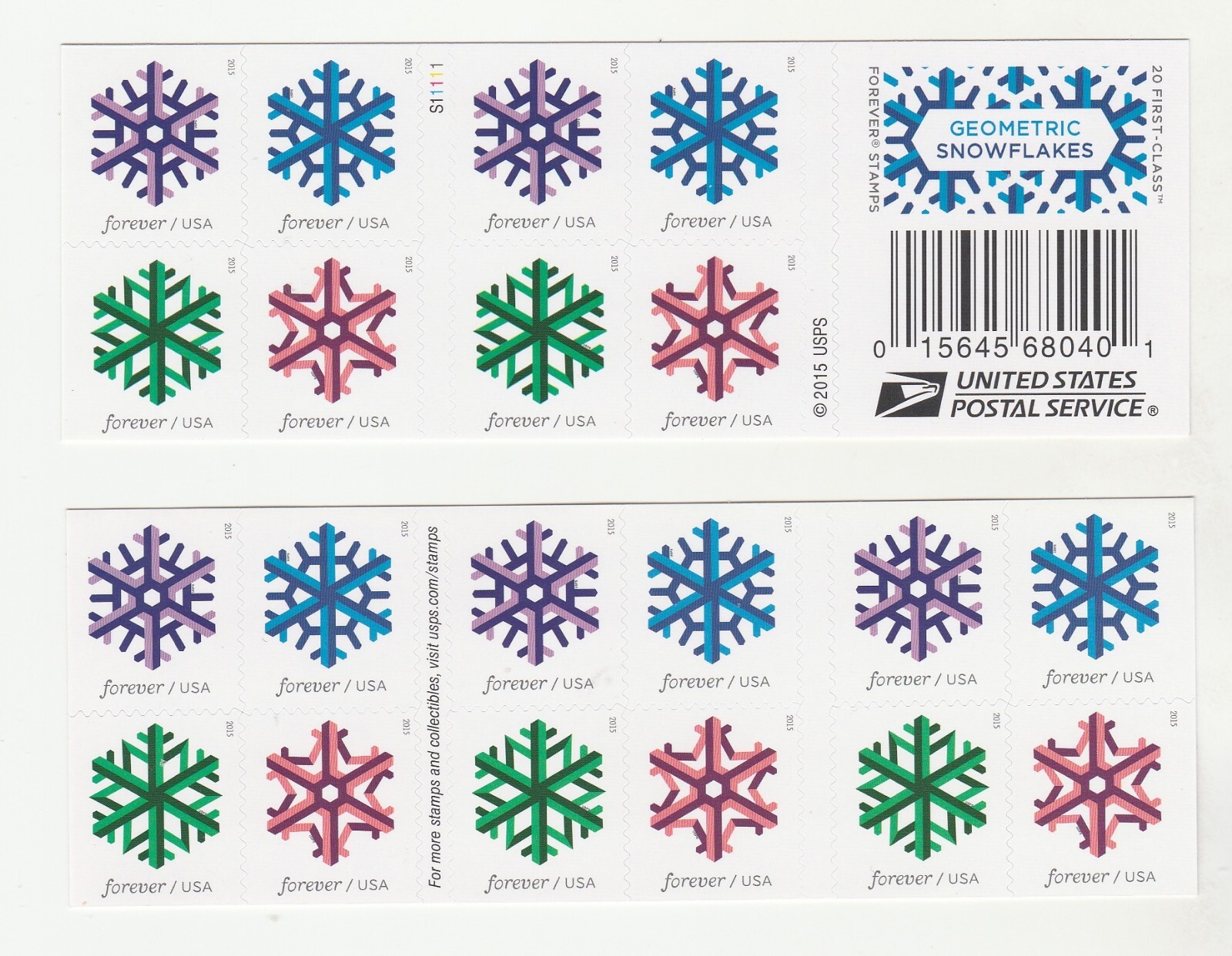 Scott  # 5031 - 5034 US Snowflake  20 Stamp     M/NH O/G