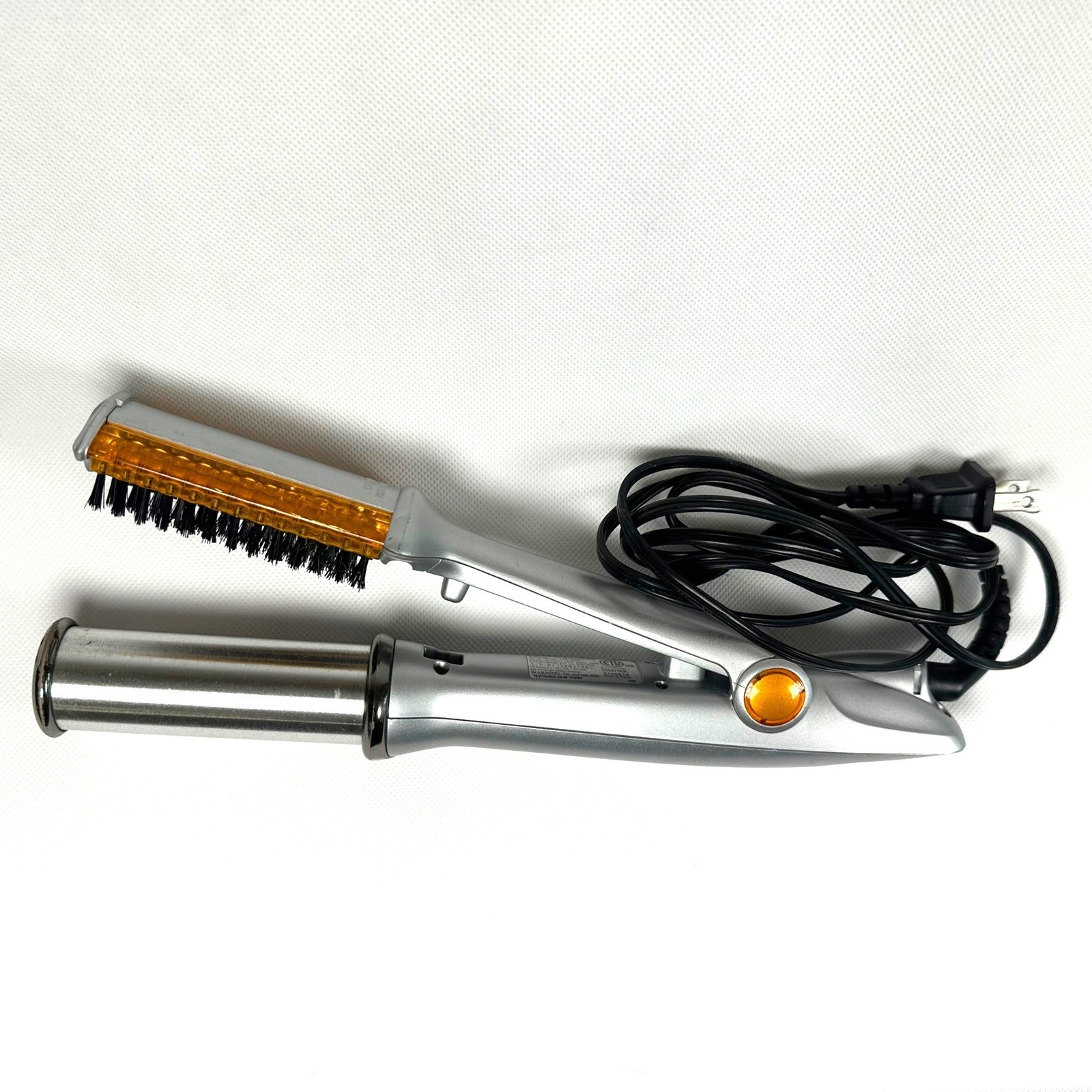 InStyler Rotating Iron Hair Straightener Curler Silver Amber Model IS1001.1