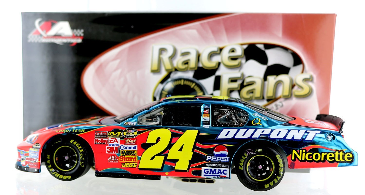 Jeff Gordon #24 DuPont Talladega Win 2007 Monte Carlo SS Color Chrome. Signed