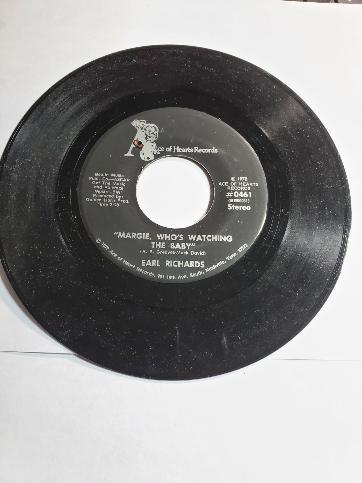Earl Richards - My Land / Margie, Who`s Watching The Baby - Ace VG+ F103