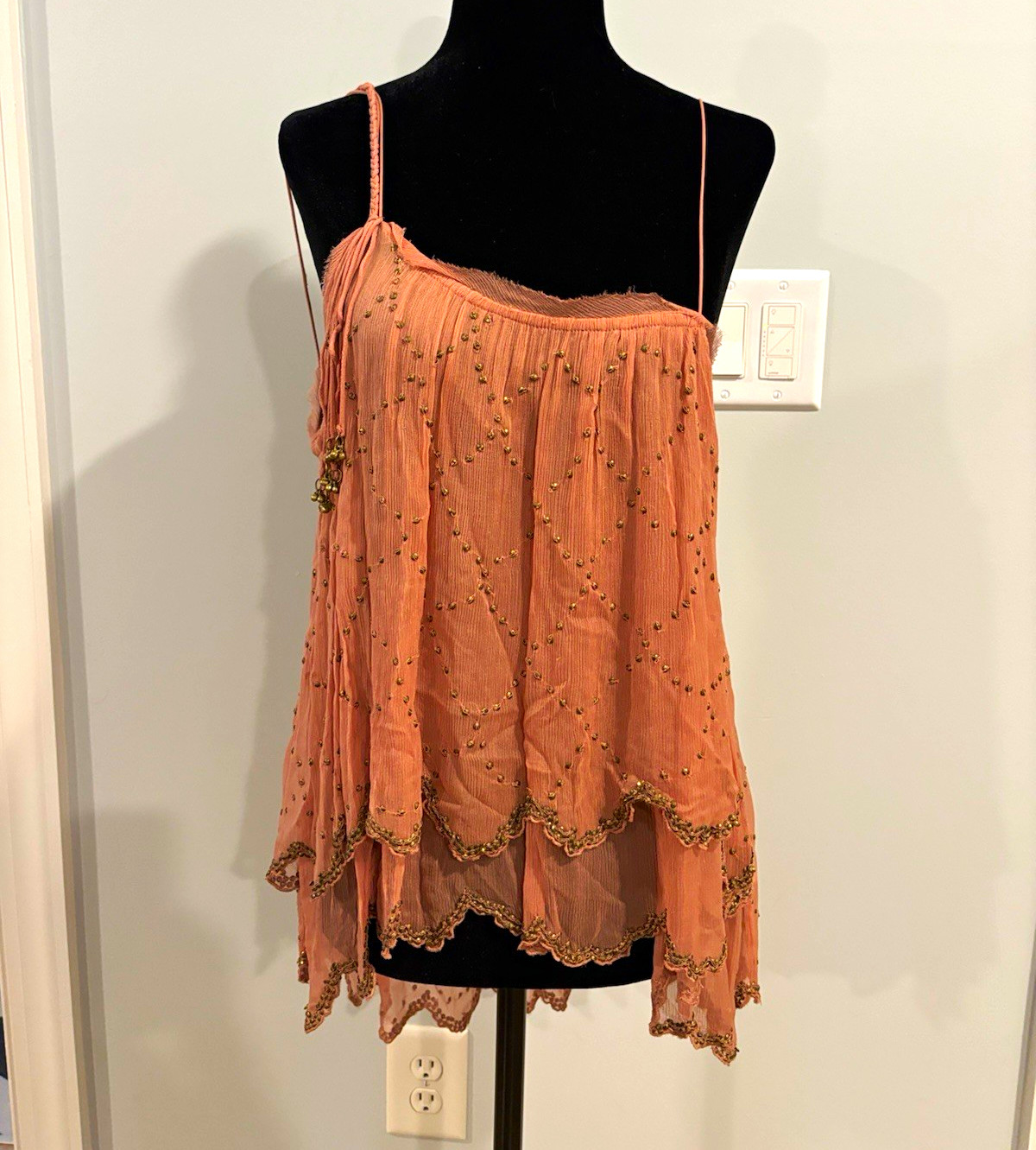 Free People Fairy Dust Rose Layered Beaded Camisole as seen on Modern Family
