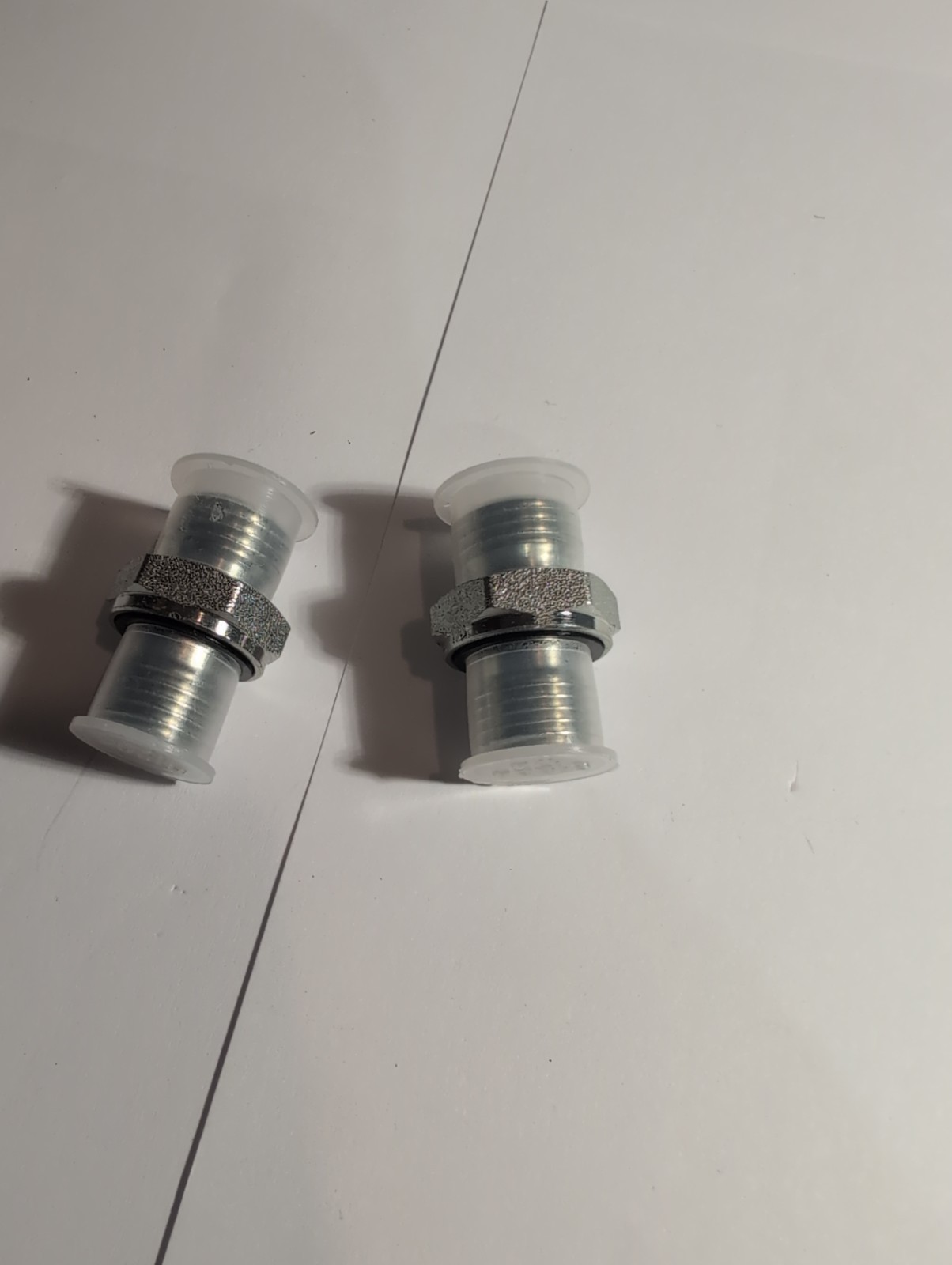 (2) Chinese Mini Excavator Fitting Hydraulic Din M14 X 1/4 Bspp Flat Rubber Ring