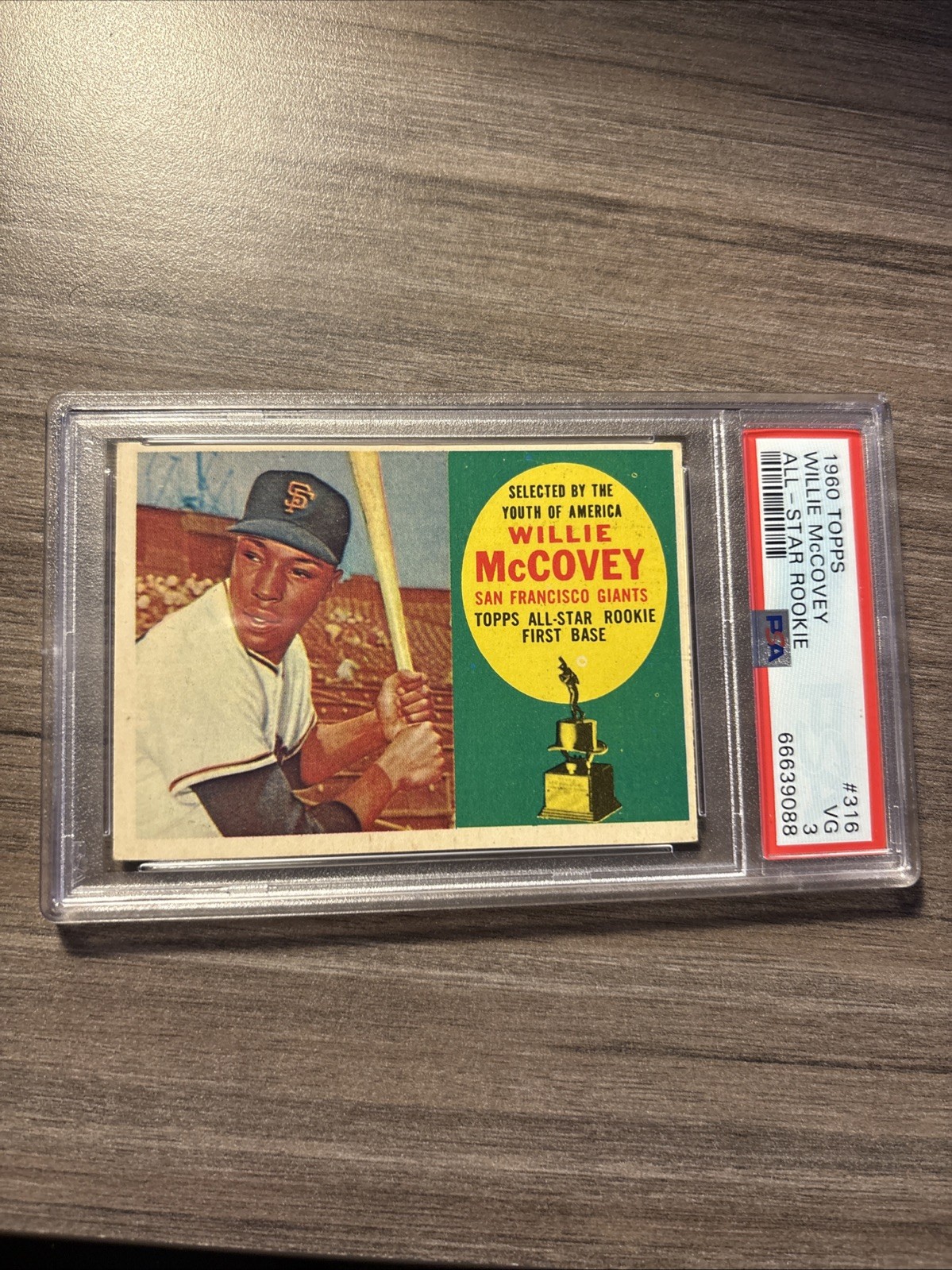 1960 Topps - Topps All-Star Rookie Willie McCovey #316 (RC) 1960 Topps - Topps All-Star Rookie Willie McCovey #316 (RC)